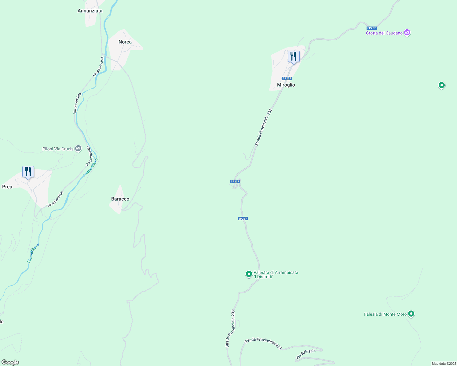 map of restaurants, bars, coffee shops, grocery stores, and more near 51 Via Maudagna in Provincia di Cuneo