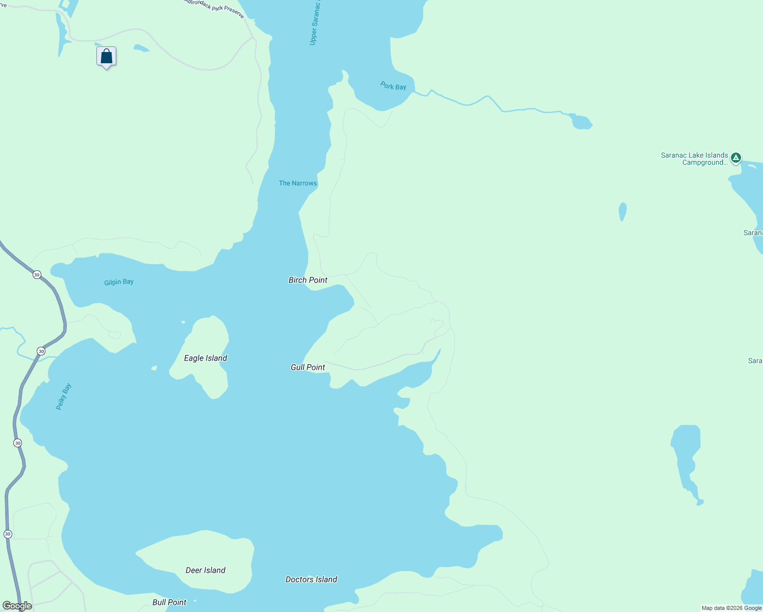 map of restaurants, bars, coffee shops, grocery stores, and more near 774 Bartlett Carry Road in Tupper Lake