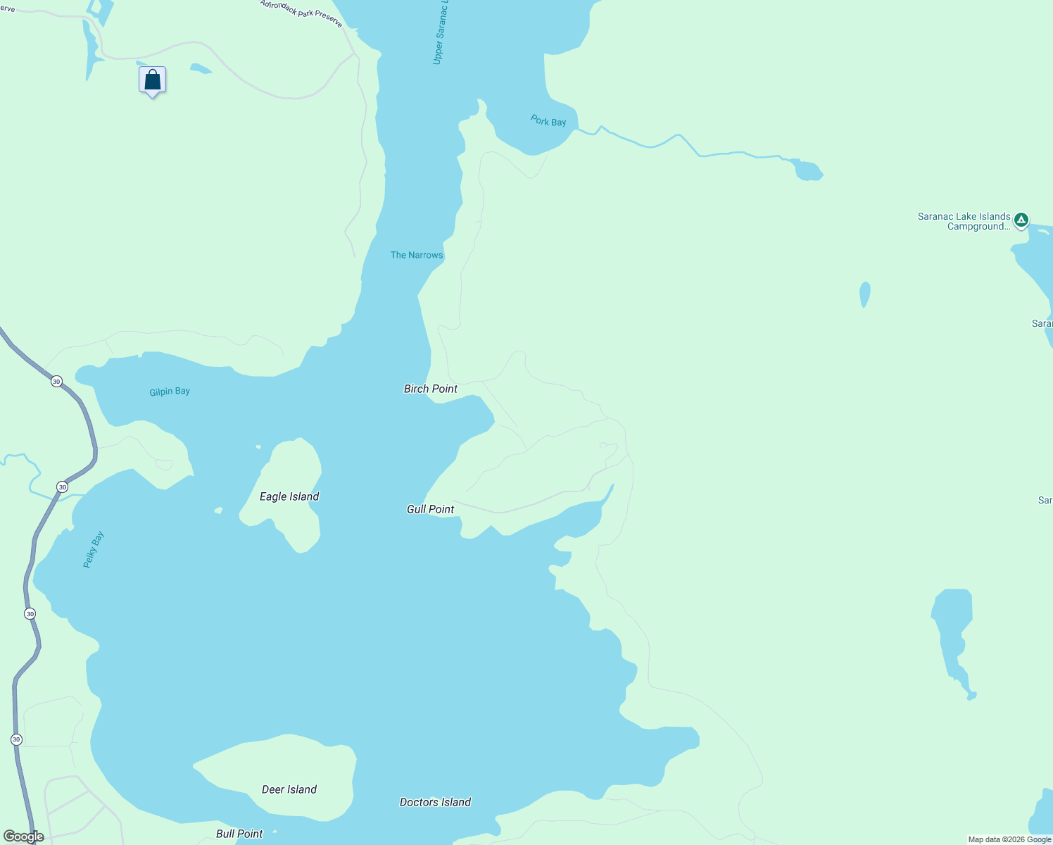 map of restaurants, bars, coffee shops, grocery stores, and more near 774 Bartlett Carry Road in Tupper Lake