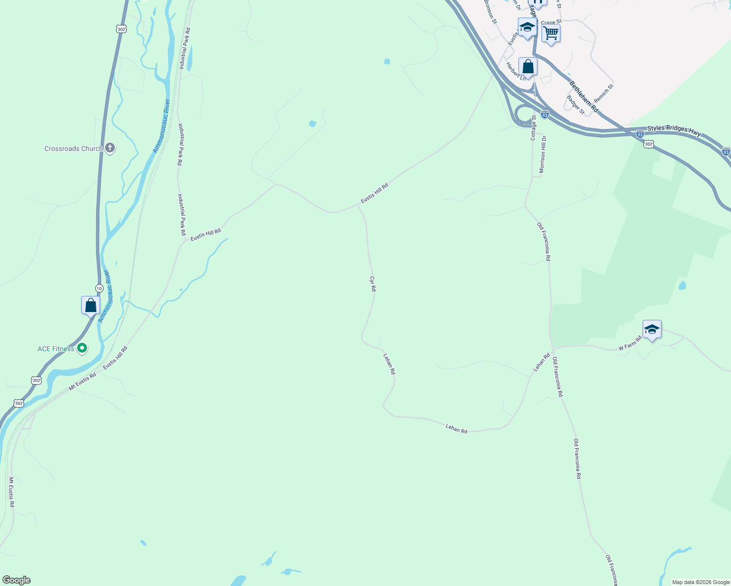 map of restaurants, bars, coffee shops, grocery stores, and more near 2-322 Cyr Road in Littleton