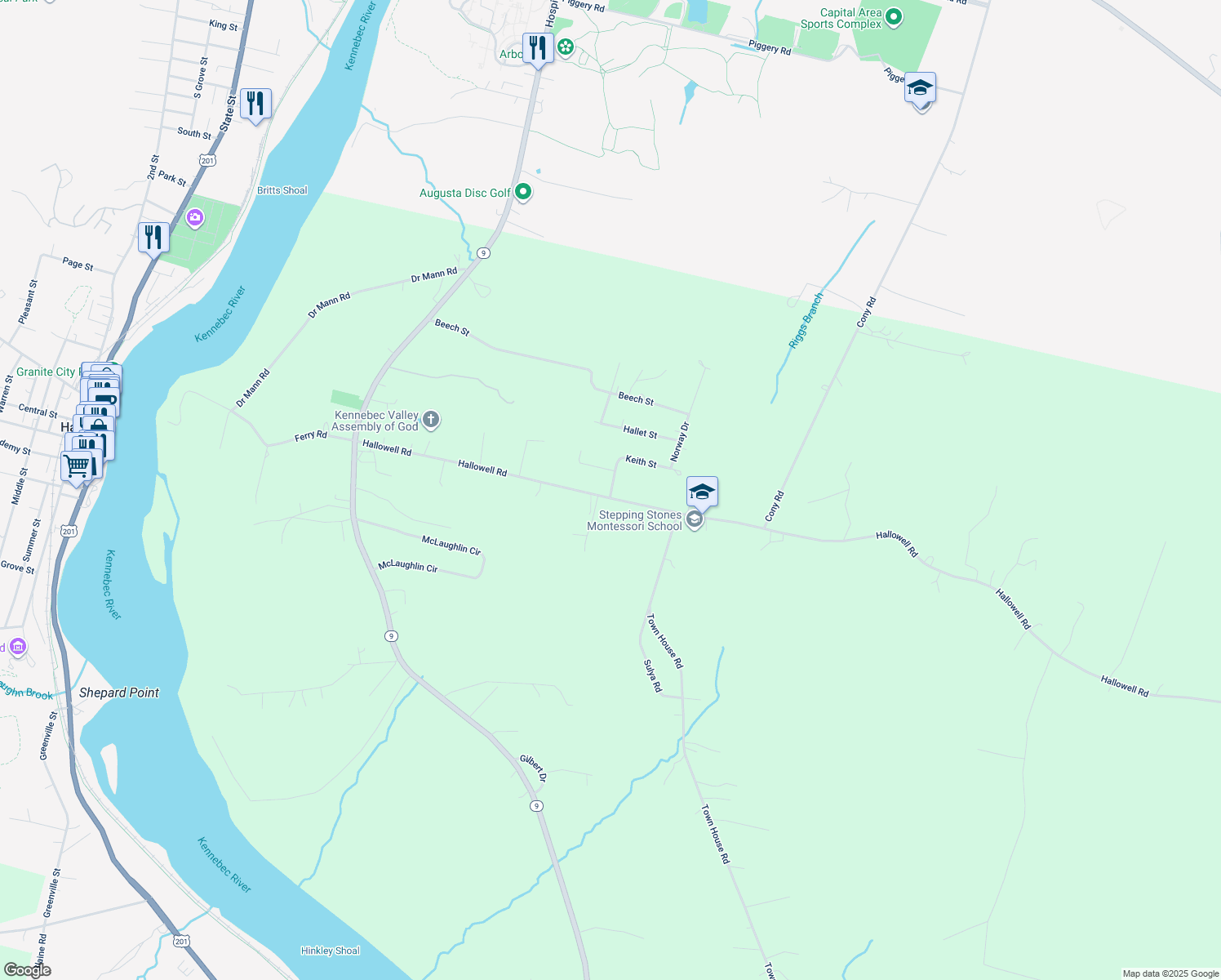 map of restaurants, bars, coffee shops, grocery stores, and more near 6 Keith Street in Chelsea