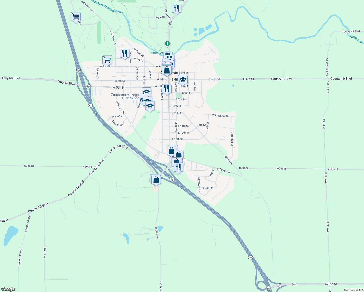 342 East 14th Street, Zumbrota MN Walk Score