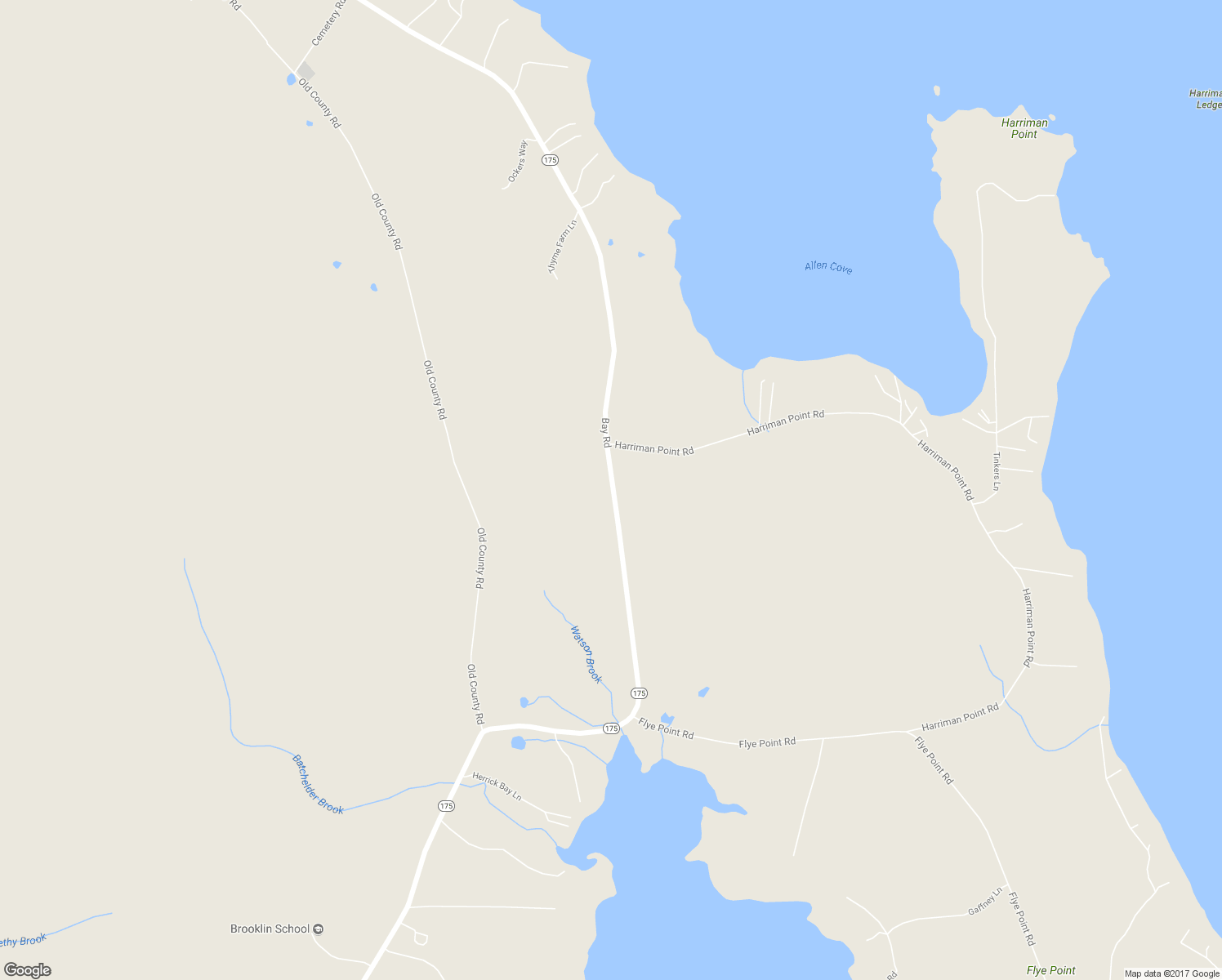 map of restaurants, bars, coffee shops, grocery stores, and more near 392 Bay Road in Brooklin