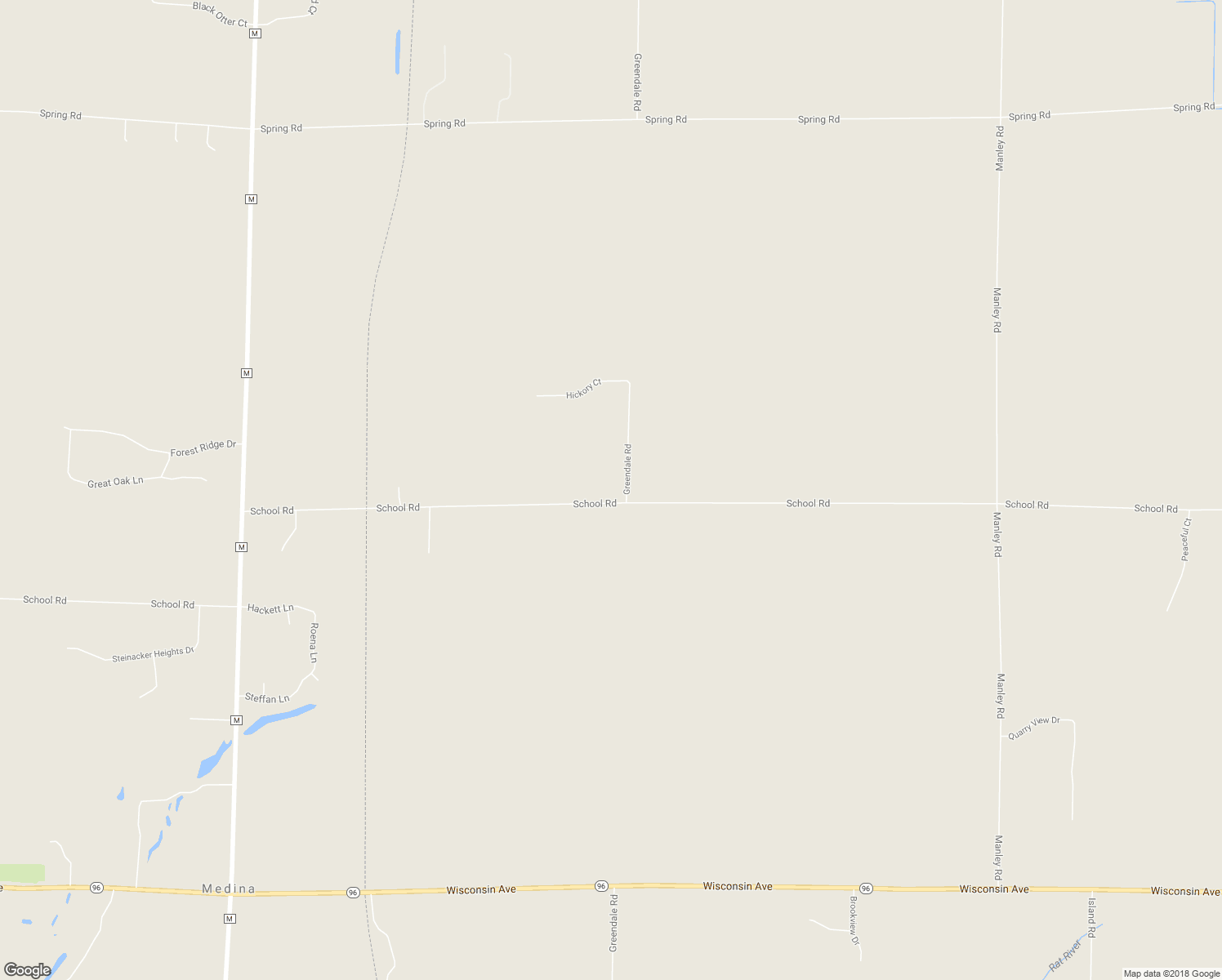 map of restaurants, bars, coffee shops, grocery stores, and more near W8508 School Road in Hortonville