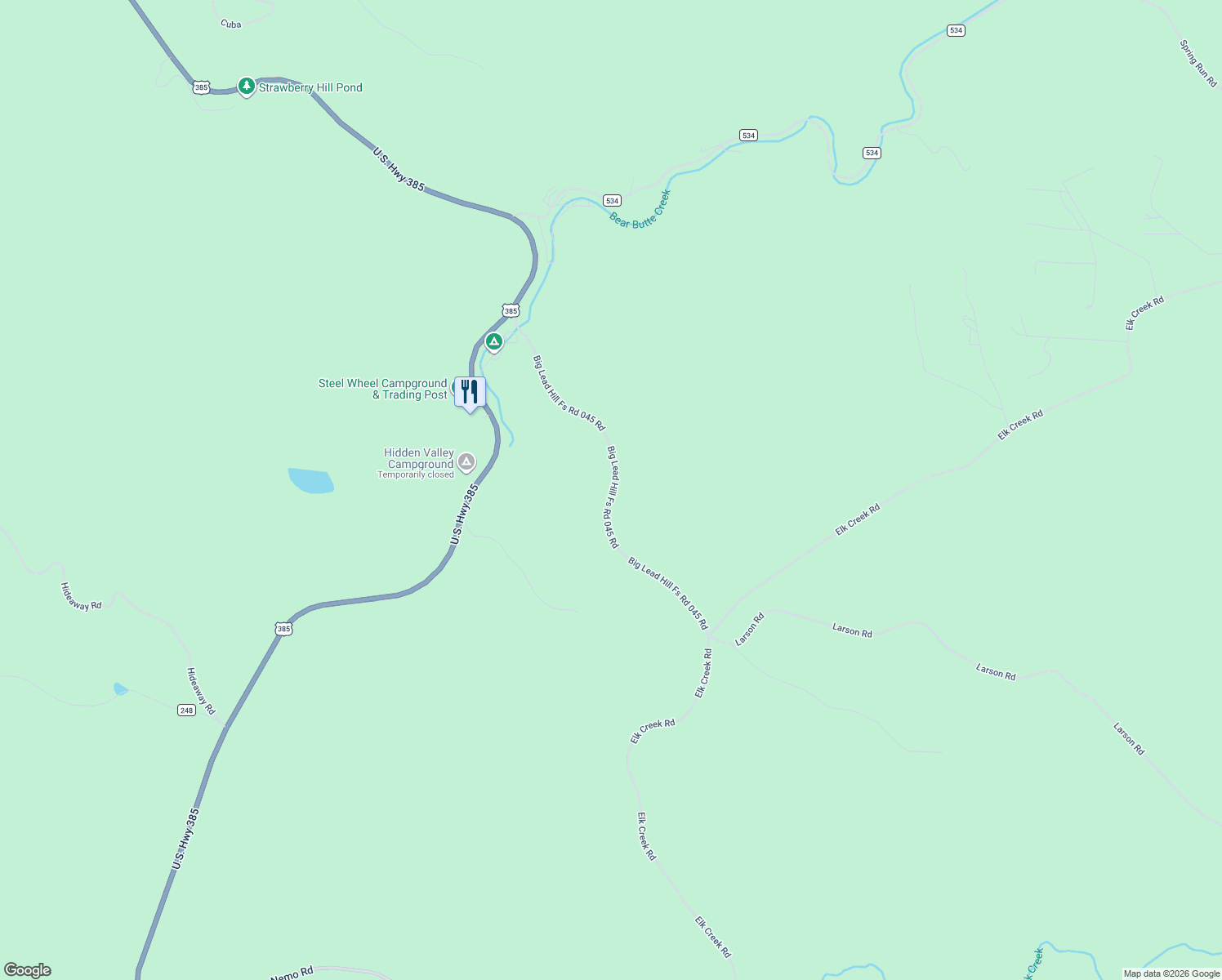 map of restaurants, bars, coffee shops, grocery stores, and more near Big Lead Hill Fs Road 045 Road in Lawrence County