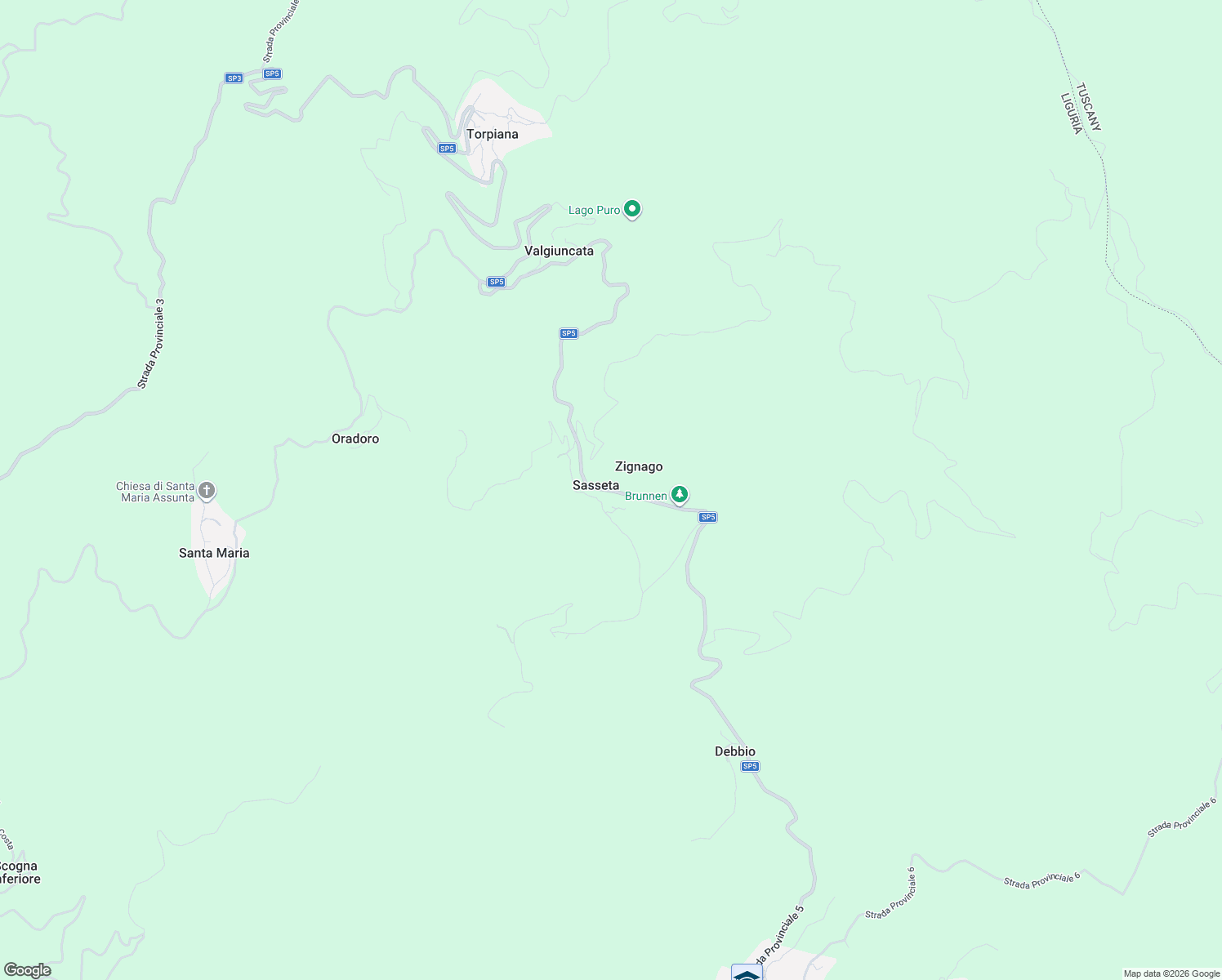 map of restaurants, bars, coffee shops, grocery stores, and more near 12 Via Brigate Garibaldi in Sasseta