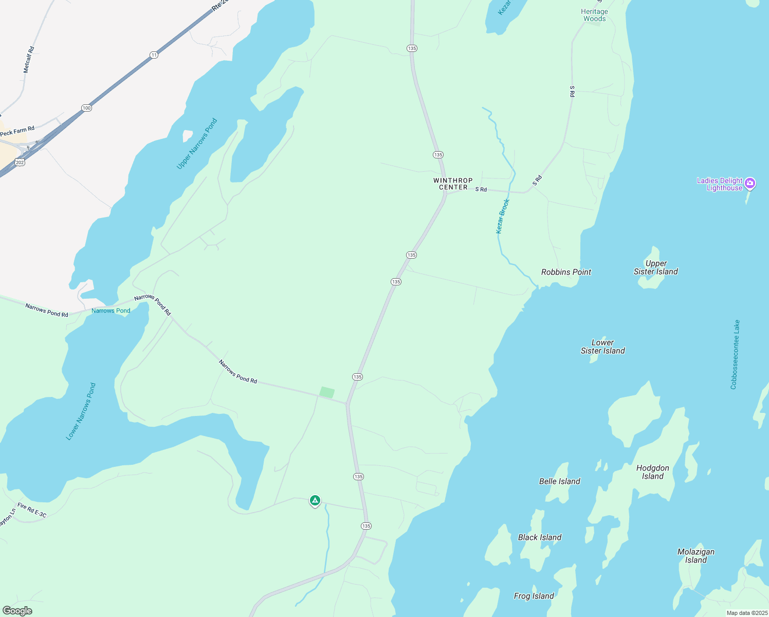 map of restaurants, bars, coffee shops, grocery stores, and more near 209 Winthrop Center Road in Winthrop