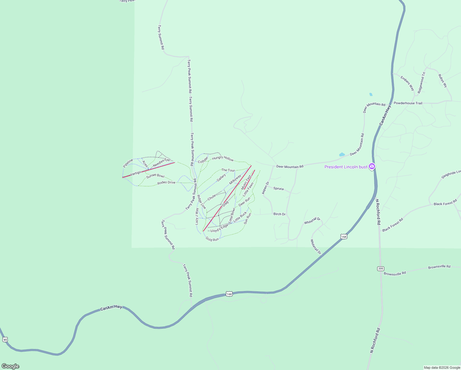 map of restaurants, bars, coffee shops, grocery stores, and more near 11187 Deer Mountain Road in Lead