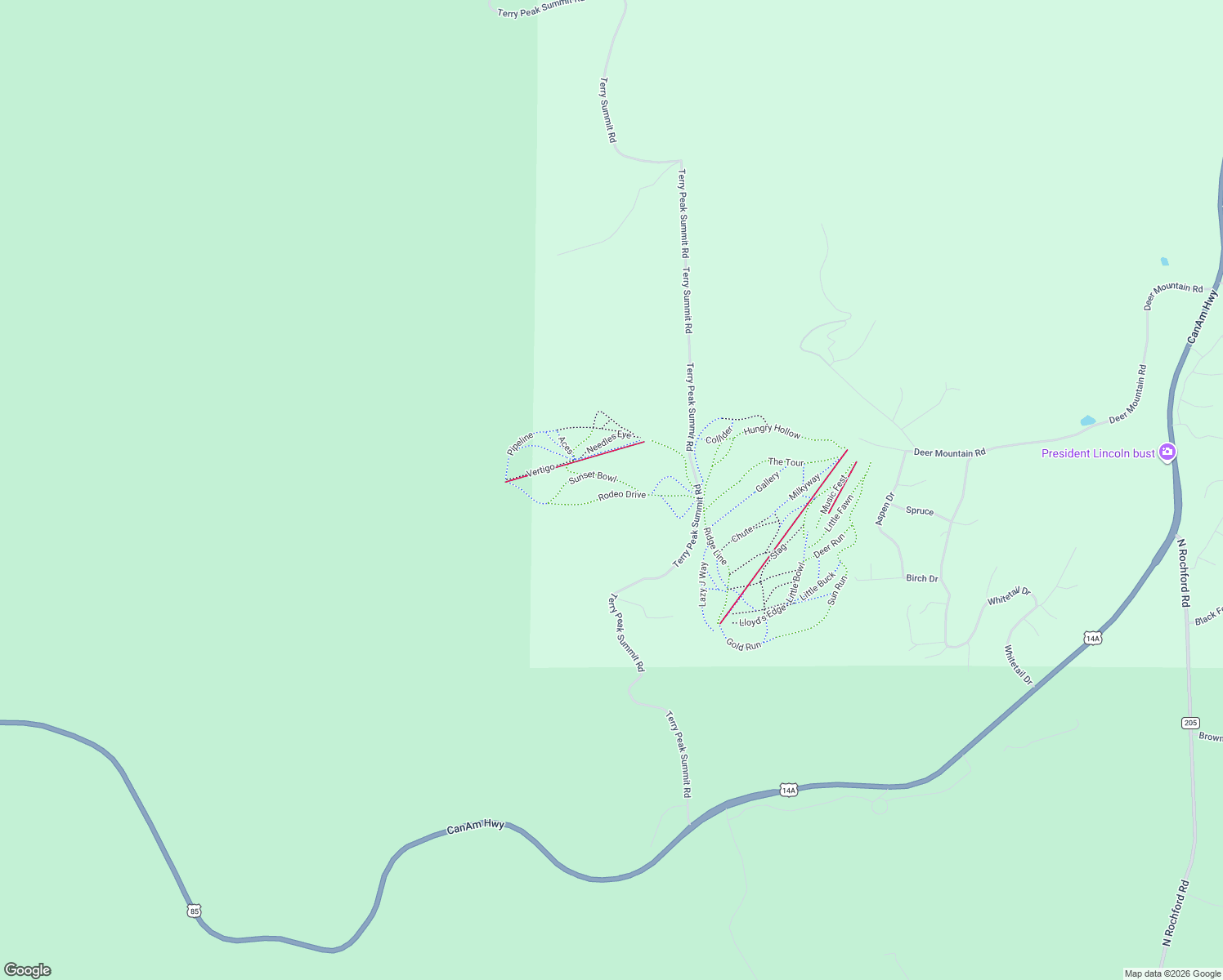 map of restaurants, bars, coffee shops, grocery stores, and more near 11187 Deer Mountain Road in Lead