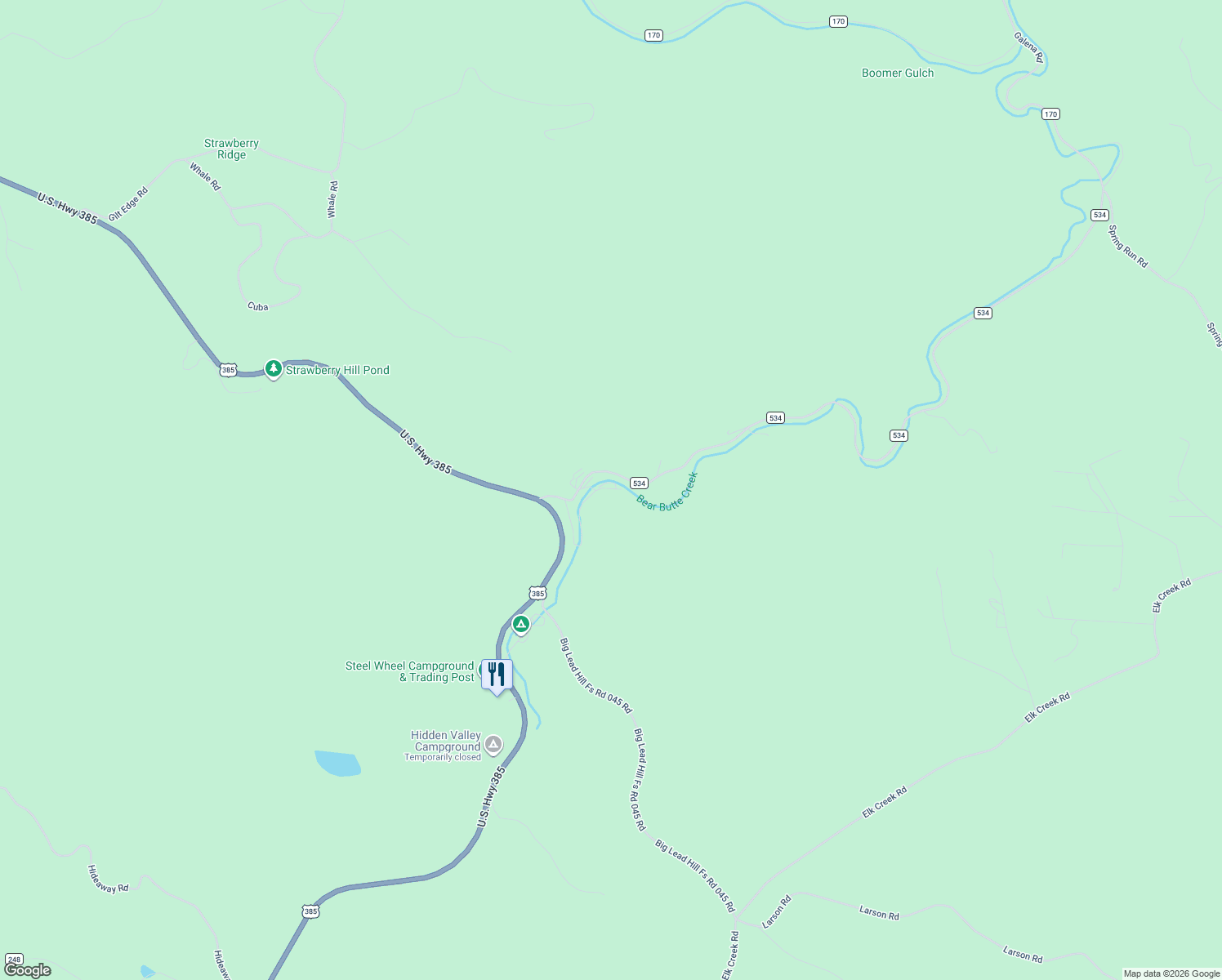 map of restaurants, bars, coffee shops, grocery stores, and more near in Deadwood