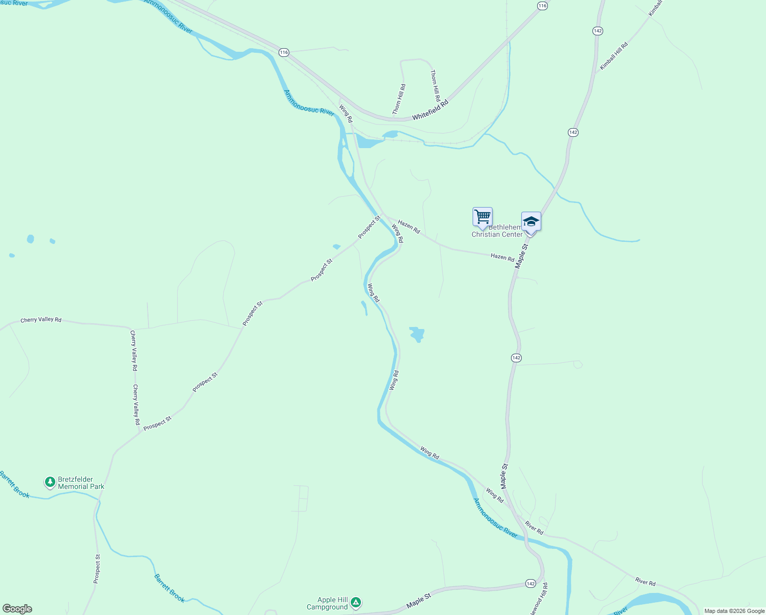 map of restaurants, bars, coffee shops, grocery stores, and more near 734 Wing Road in Bethlehem