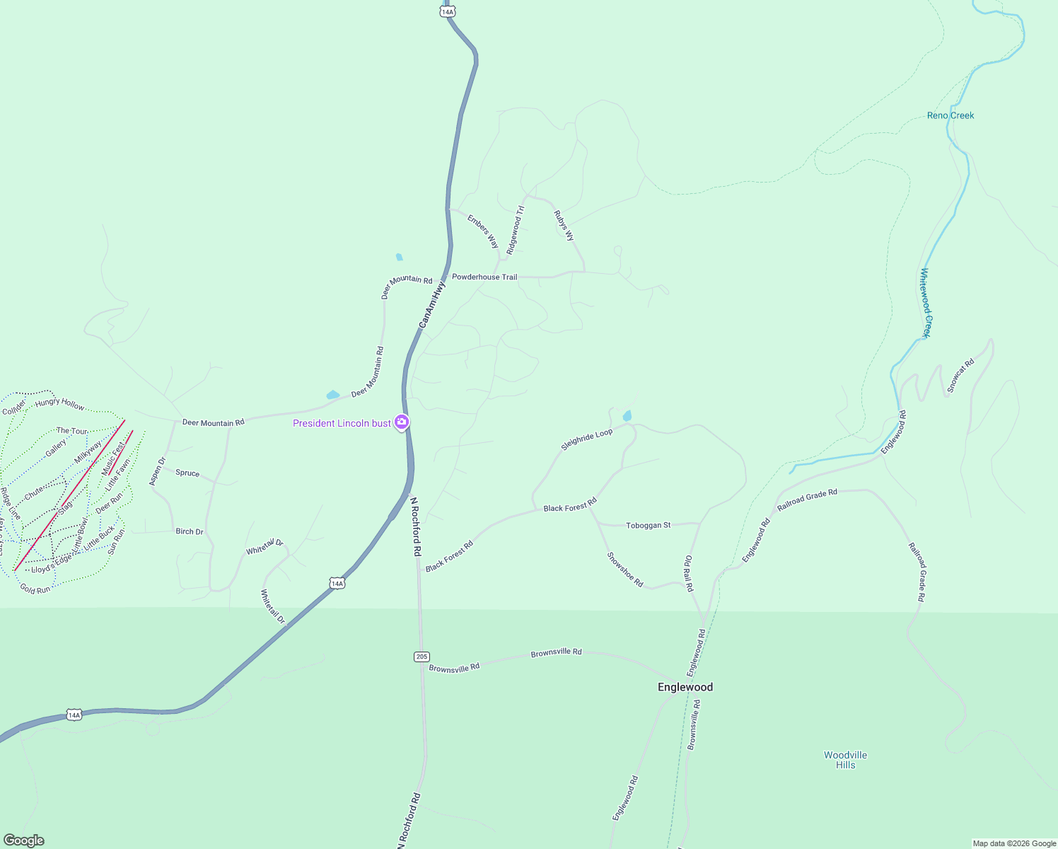 map of restaurants, bars, coffee shops, grocery stores, and more near 21355 Sleighride Loop in Lead