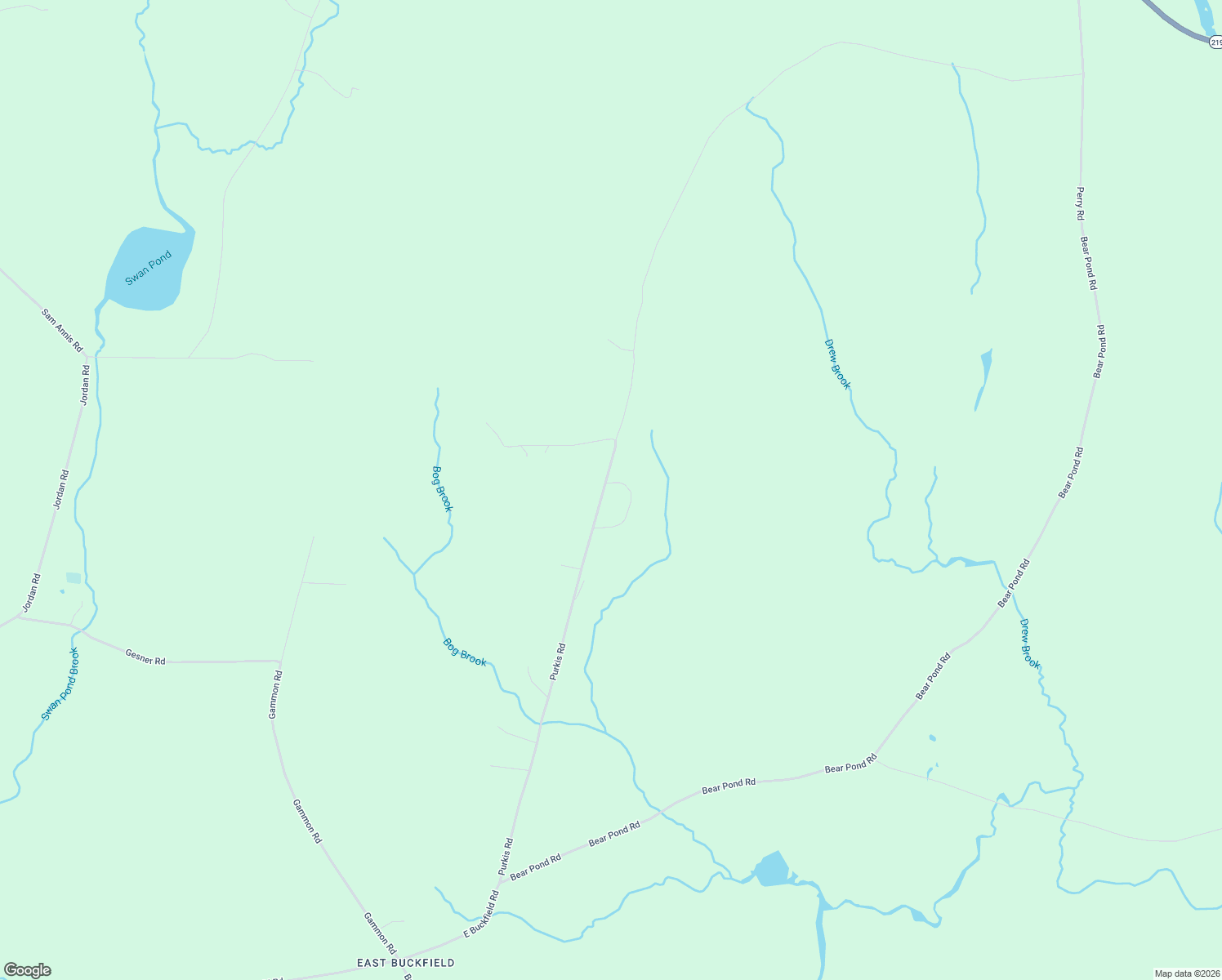 map of restaurants, bars, coffee shops, grocery stores, and more near 216 Purkis Road in Buckfield
