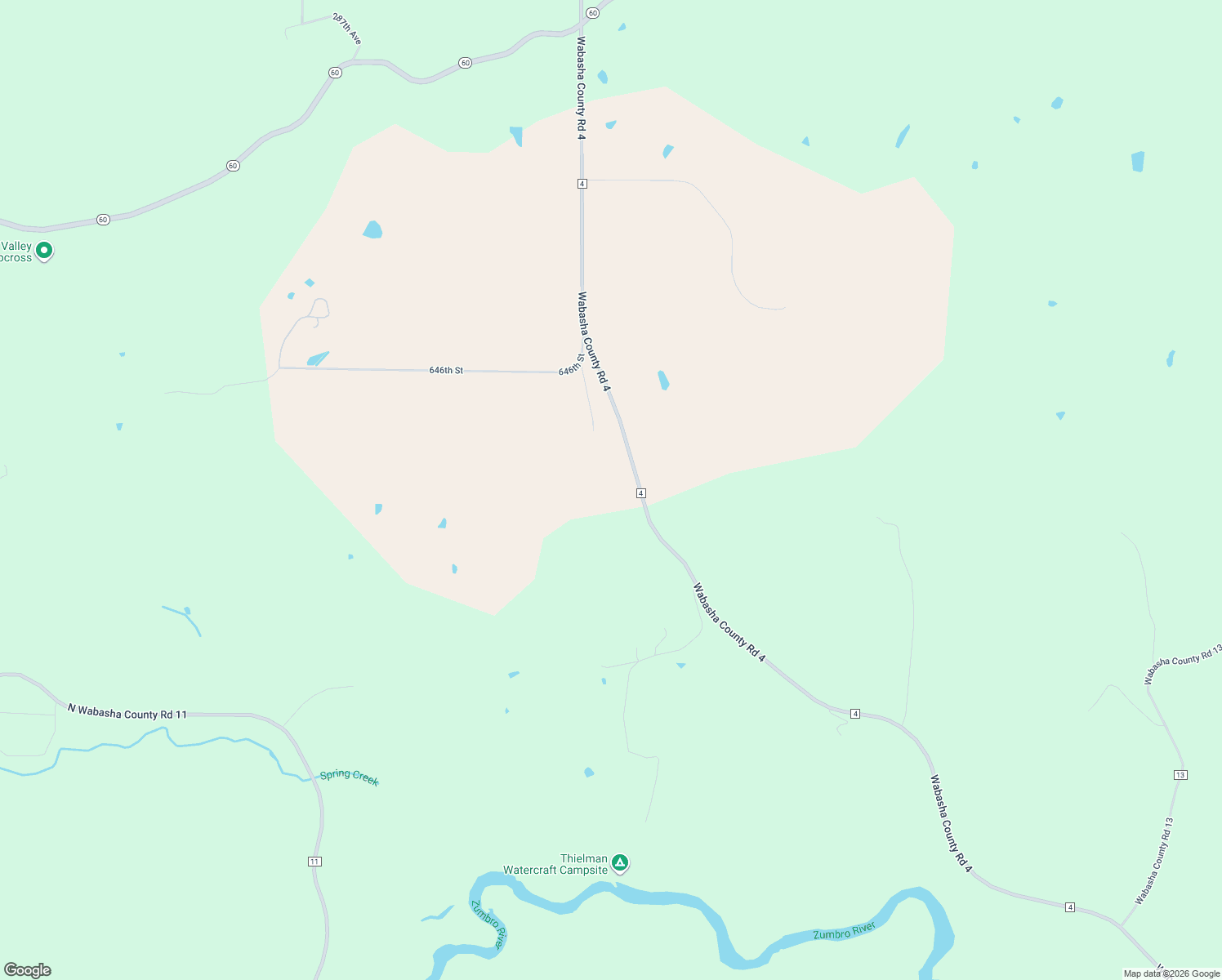 map of restaurants, bars, coffee shops, grocery stores, and more near 28071 646th Street in Lake City