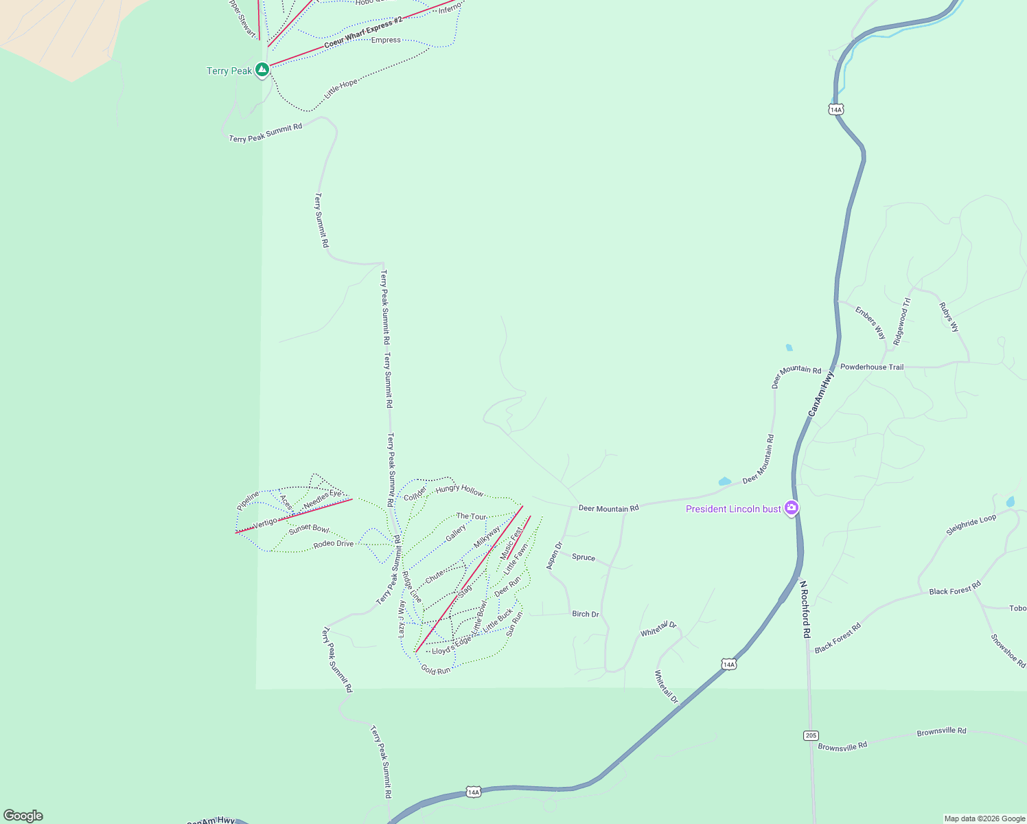 map of restaurants, bars, coffee shops, grocery stores, and more near 21310 Cabin Road in Lead