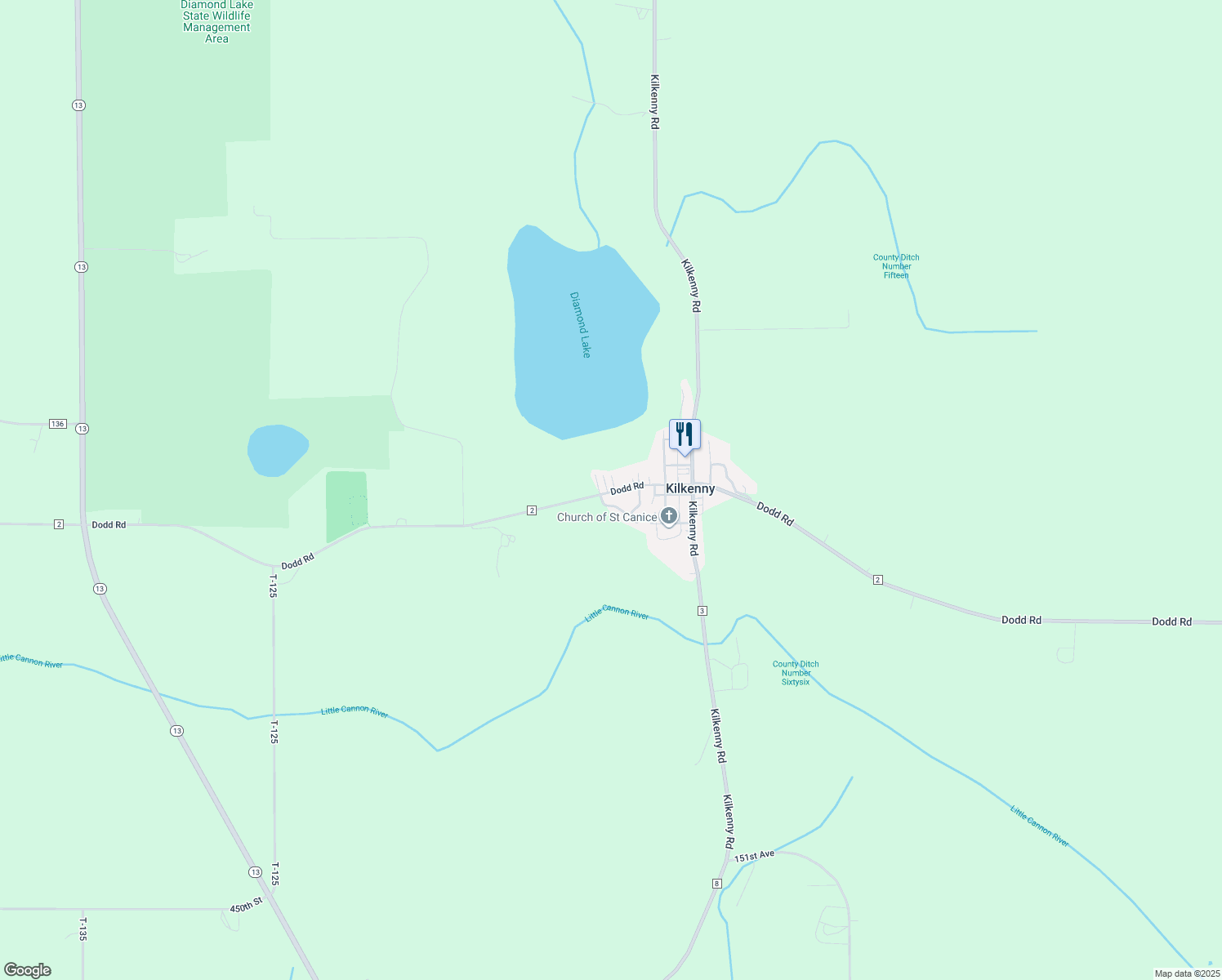 map of restaurants, bars, coffee shops, grocery stores, and more near 44 Dodd Road in Kilkenny