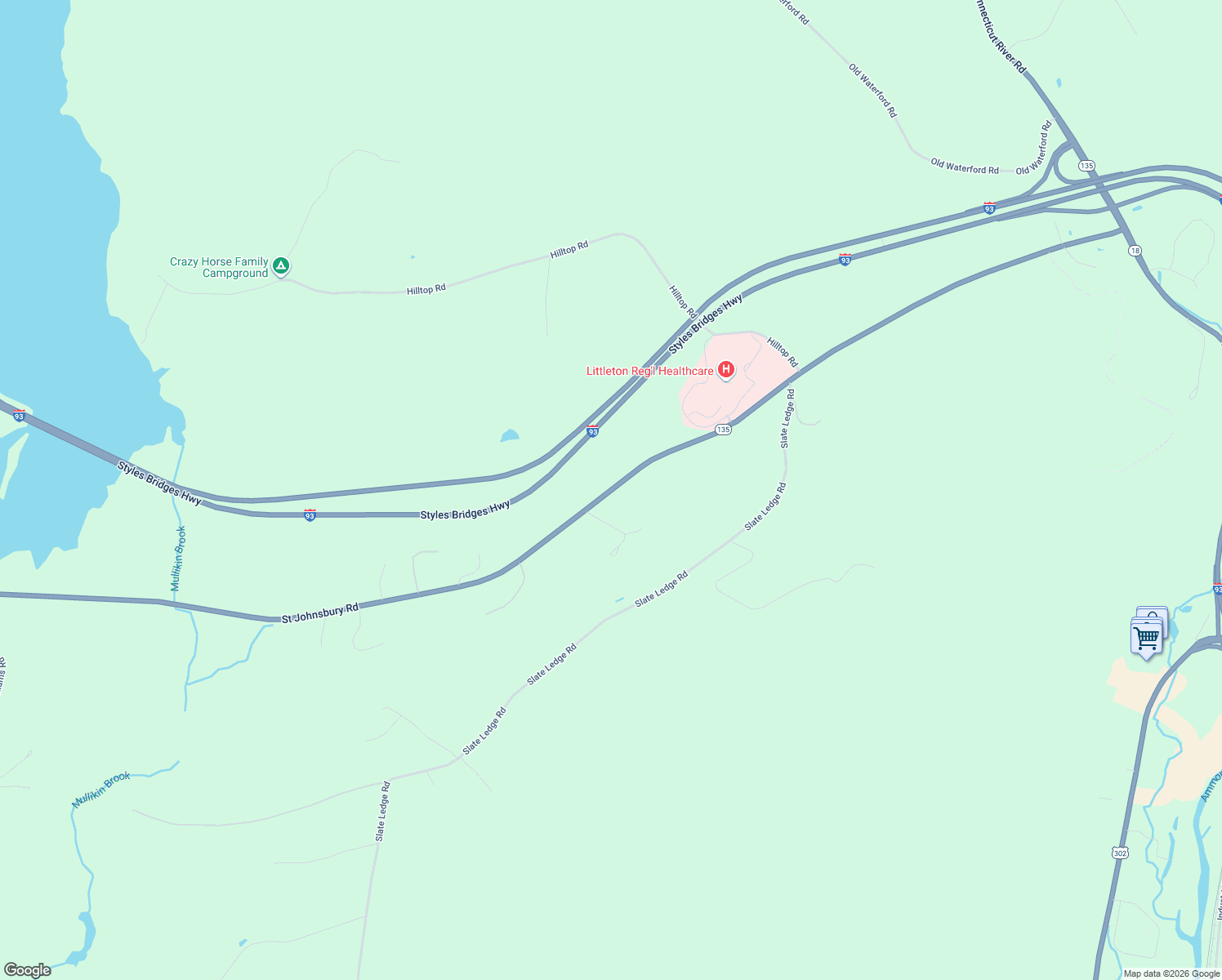 map of restaurants, bars, coffee shops, grocery stores, and more near 817 Saint Johnsbury Road in Littleton