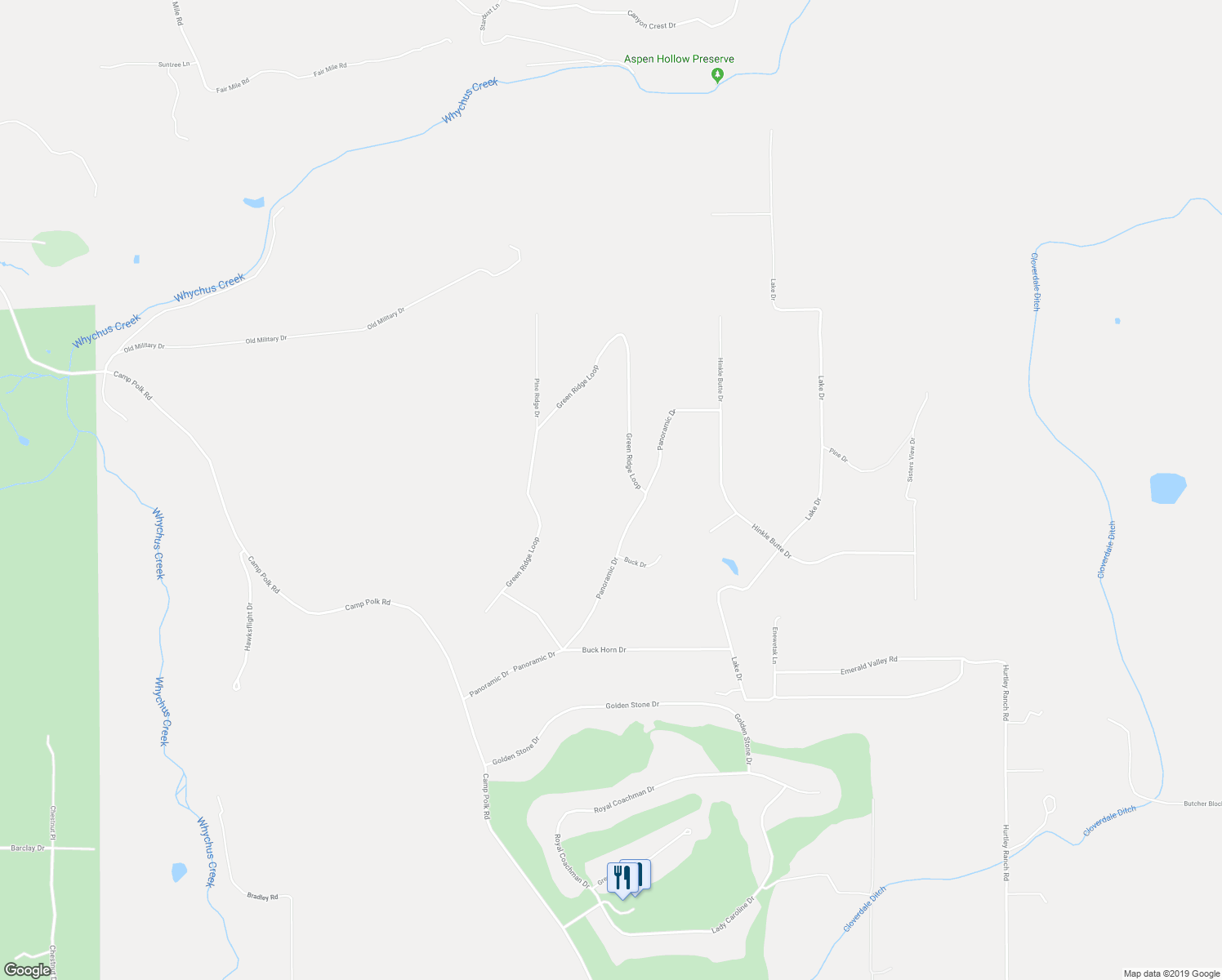 map of restaurants, bars, coffee shops, grocery stores, and more near 69500 Green Ridge Loop in Sisters