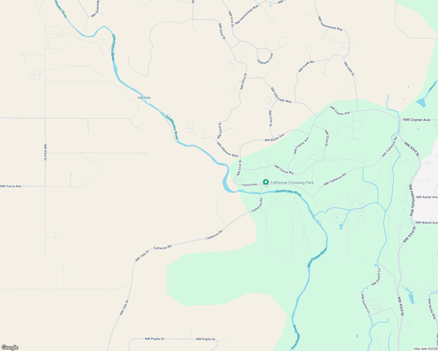 map of restaurants, bars, coffee shops, grocery stores, and more near 6633 Northwest Tetherow Road in Redmond