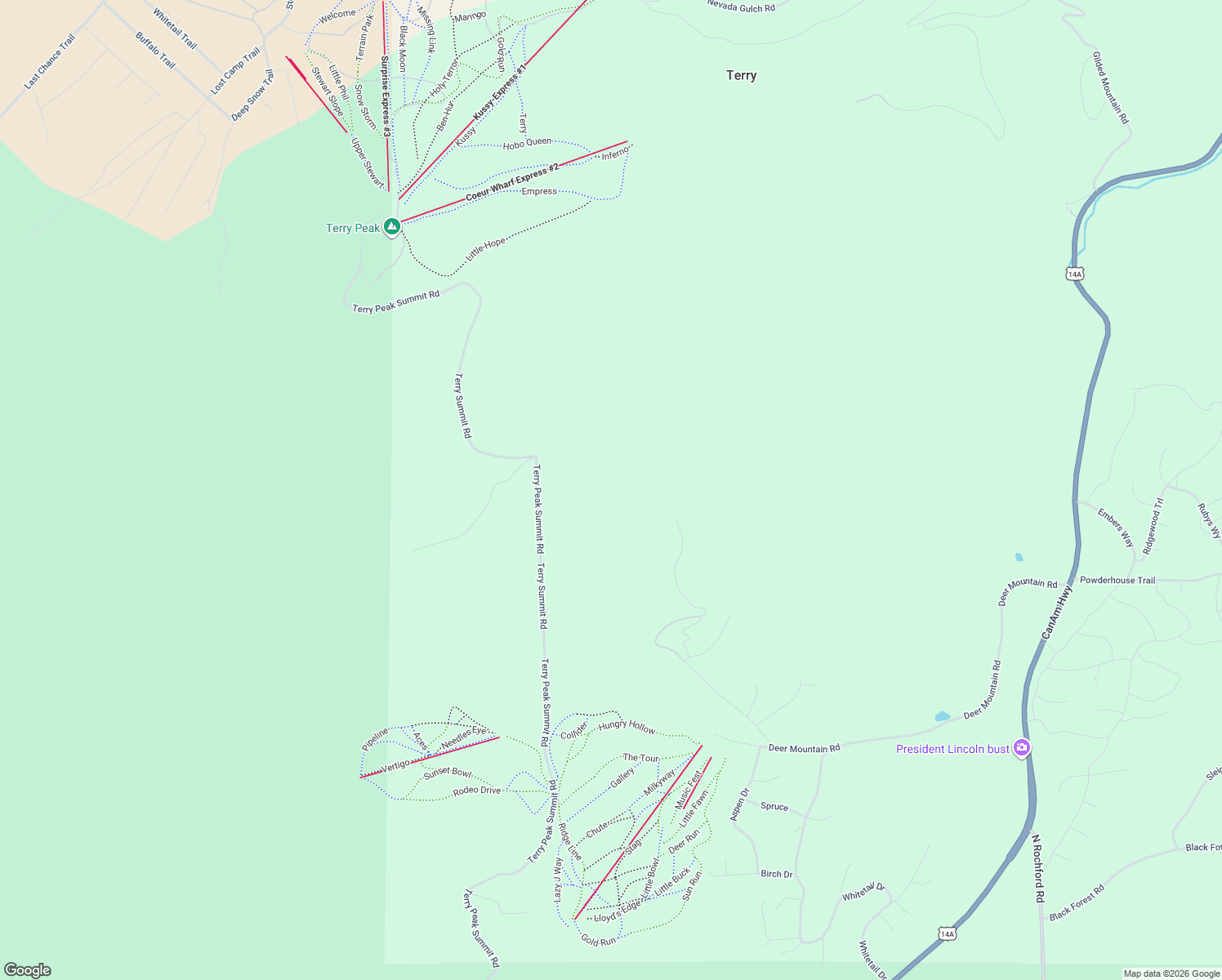 map of restaurants, bars, coffee shops, grocery stores, and more near in Terry