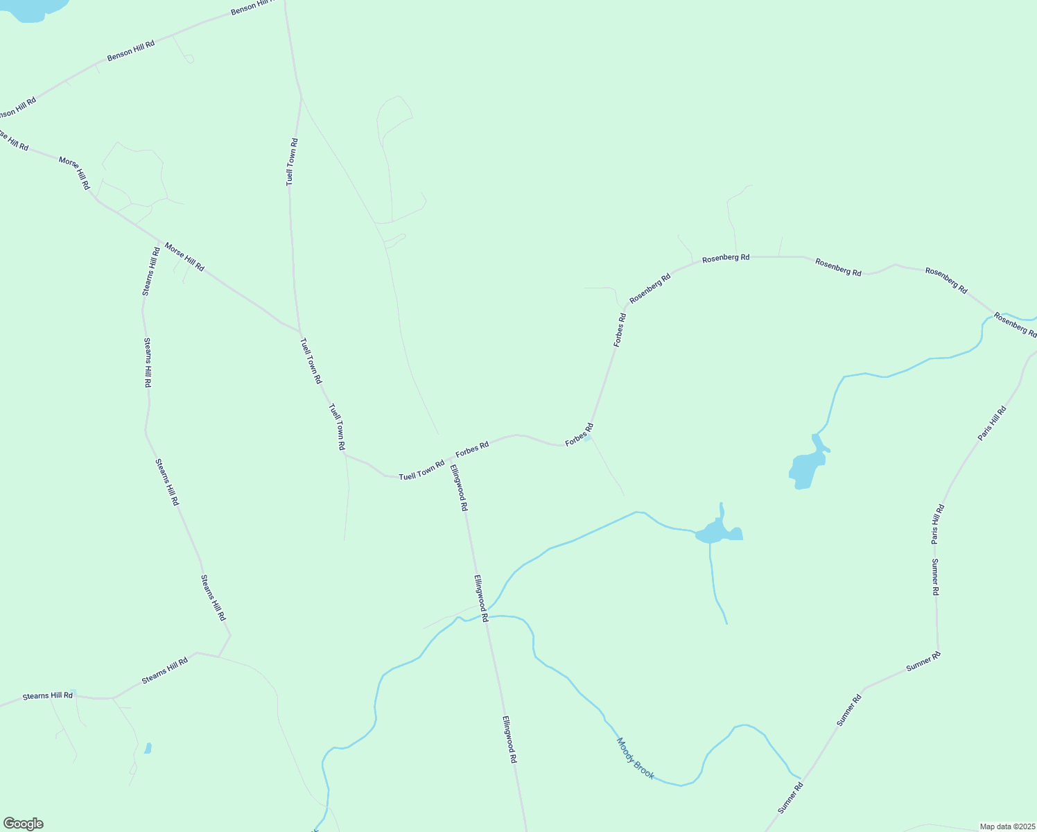 map of restaurants, bars, coffee shops, grocery stores, and more near 25 Forbes Road in West Paris