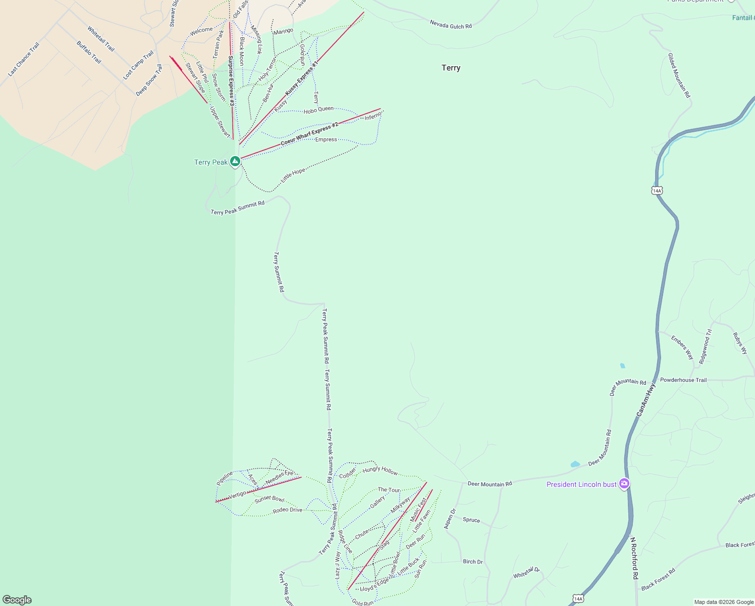 map of restaurants, bars, coffee shops, grocery stores, and more near in Terry