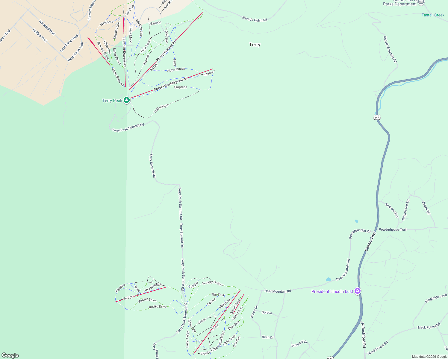 map of restaurants, bars, coffee shops, grocery stores, and more near in Terry