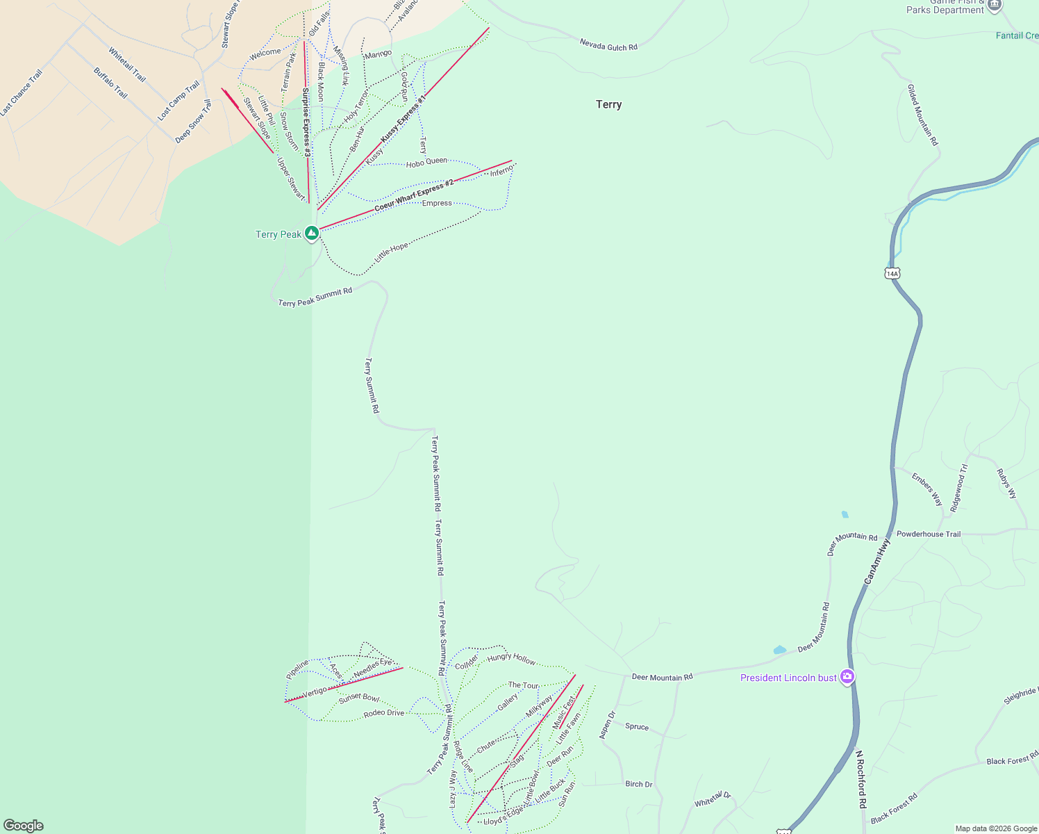 map of restaurants, bars, coffee shops, grocery stores, and more near in Terry