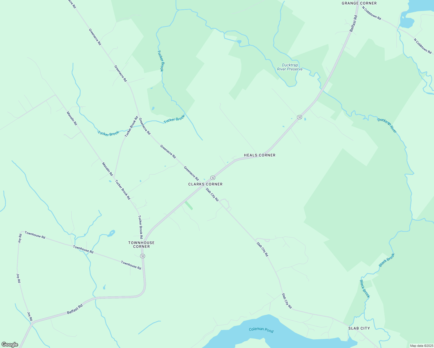 map of restaurants, bars, coffee shops, grocery stores, and more near 2465 Belfast Road in Lincolnville