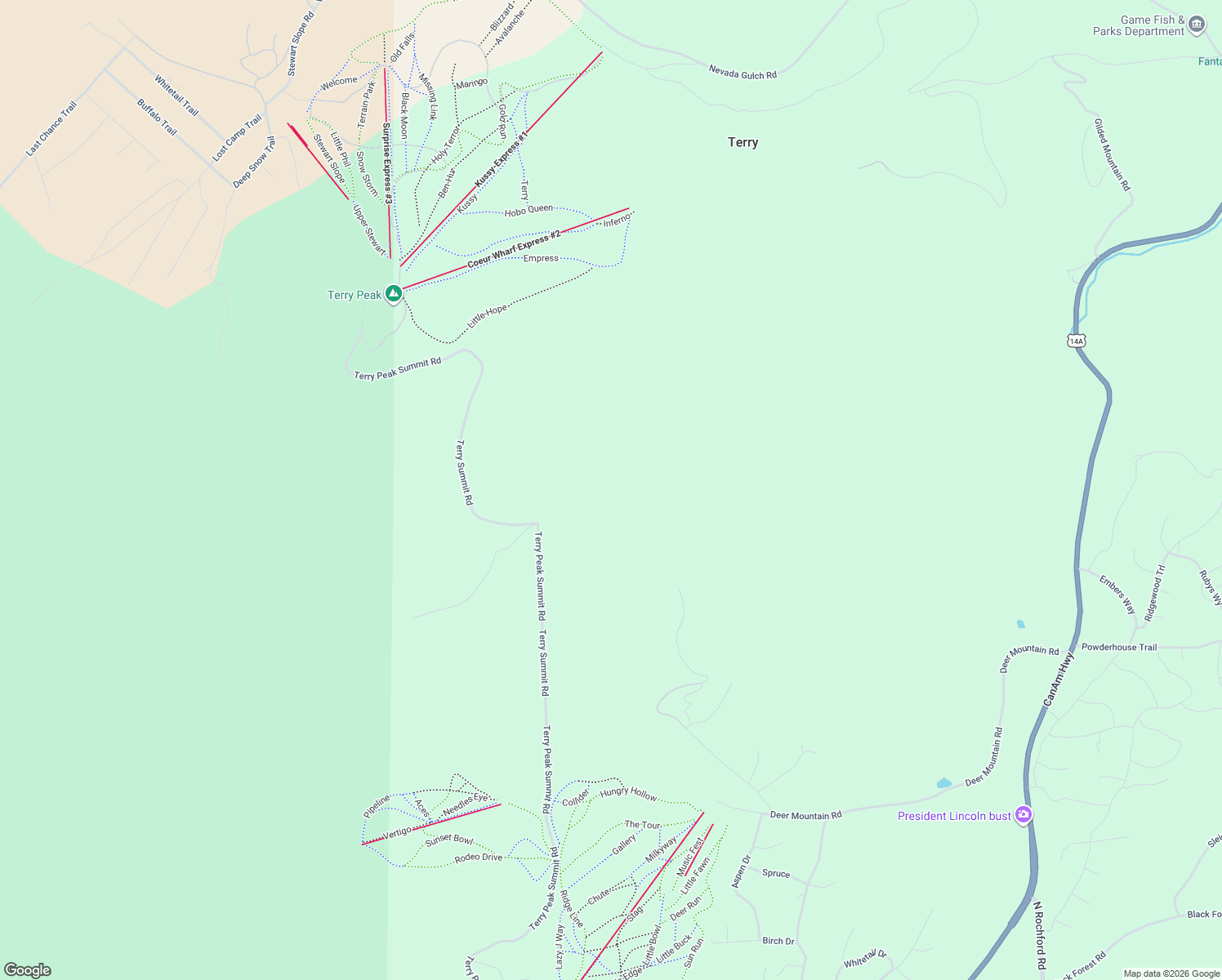 map of restaurants, bars, coffee shops, grocery stores, and more near in Terry