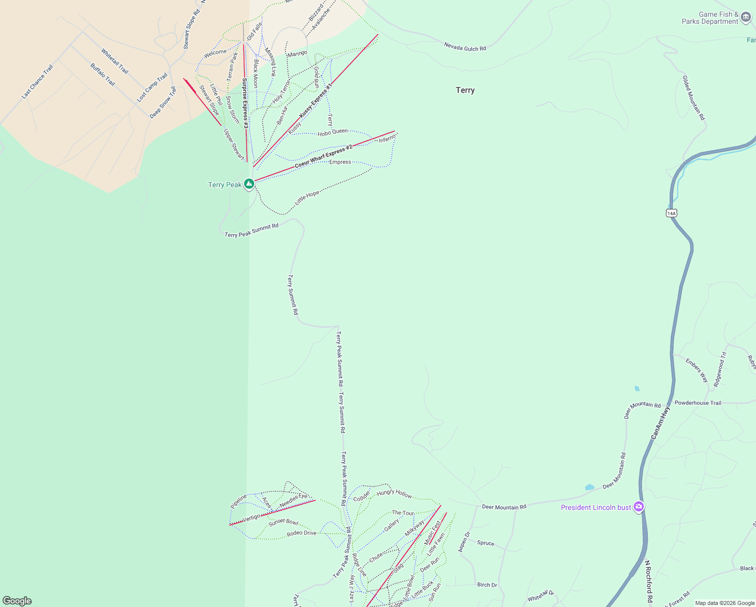 map of restaurants, bars, coffee shops, grocery stores, and more near in Terry