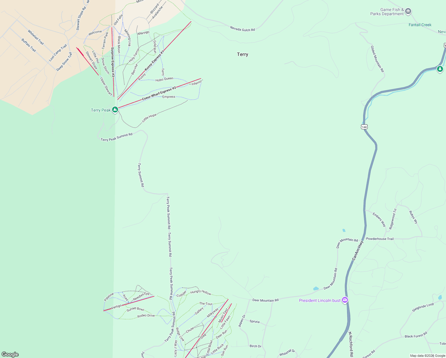 map of restaurants, bars, coffee shops, grocery stores, and more near in Terry