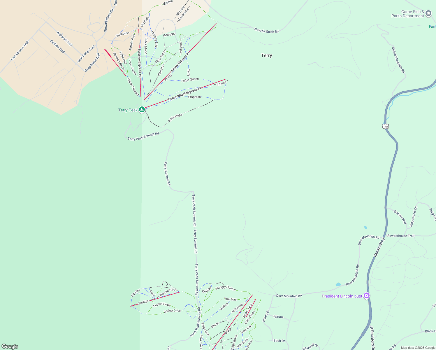 map of restaurants, bars, coffee shops, grocery stores, and more near in Terry