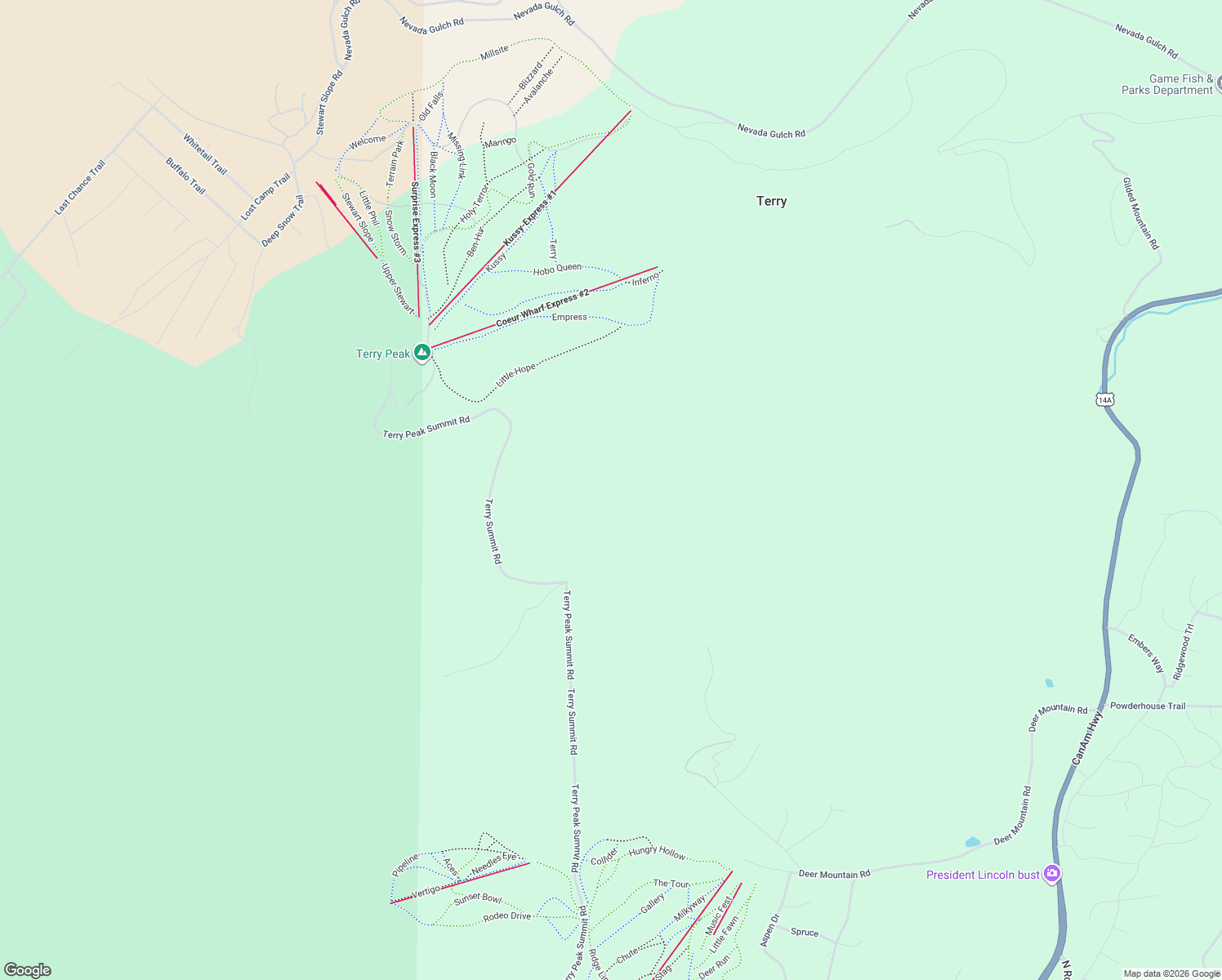 map of restaurants, bars, coffee shops, grocery stores, and more near in Terry