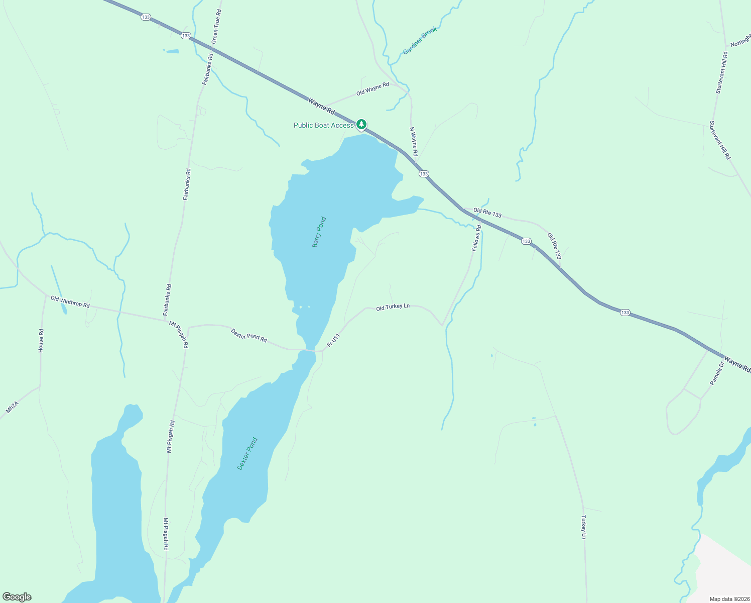 map of restaurants, bars, coffee shops, grocery stores, and more near 38 Woodland Road in Winthrop