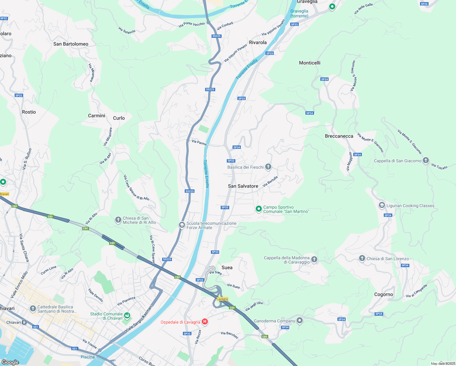 map of restaurants, bars, coffee shops, grocery stores, and more near 1412 Corso Risorgimento in San Salvatore