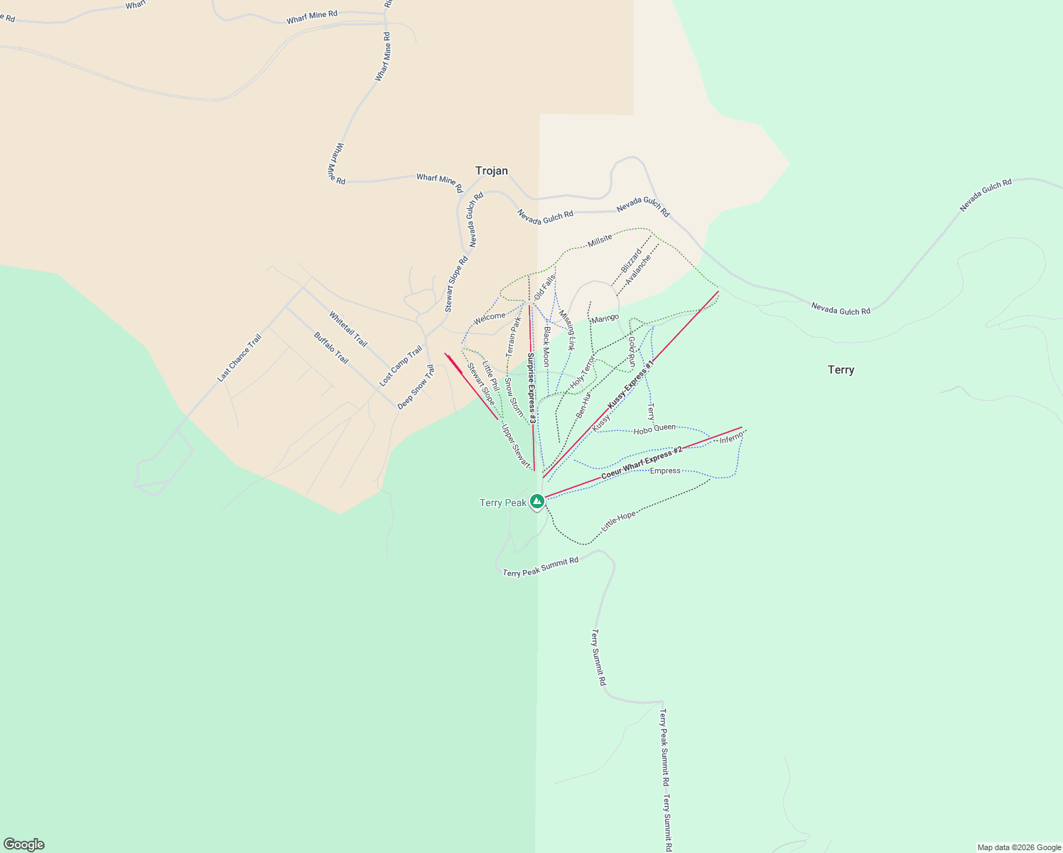 map of restaurants, bars, coffee shops, grocery stores, and more near in Trojan