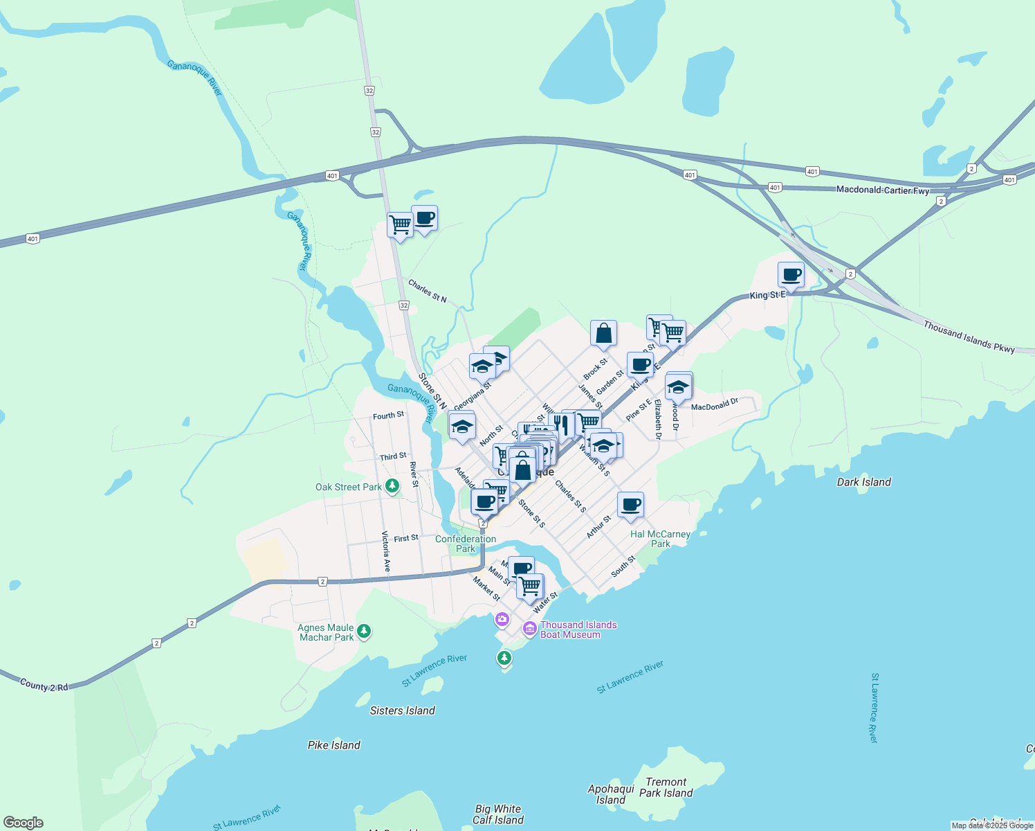 Gananoque Waterfront Trail Lions Loop, Gananoque ON Walk Score