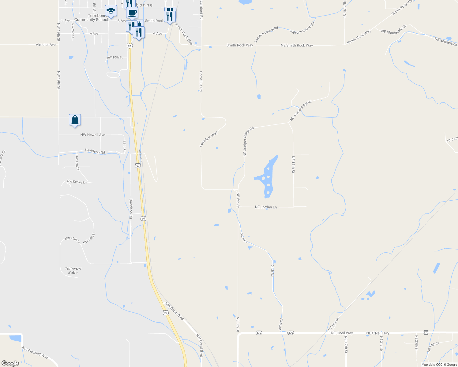 map of restaurants, bars, coffee shops, grocery stores, and more near 6419 Northeast Juniper Ridge Road in Redmond