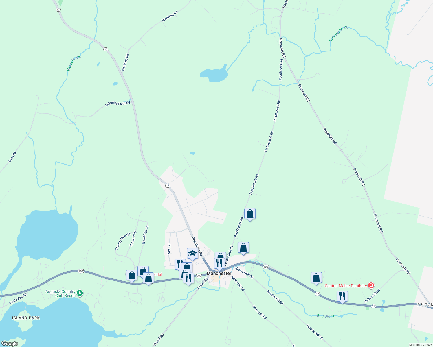 map of restaurants, bars, coffee shops, grocery stores, and more near 98 Myrtle Street in Manchester