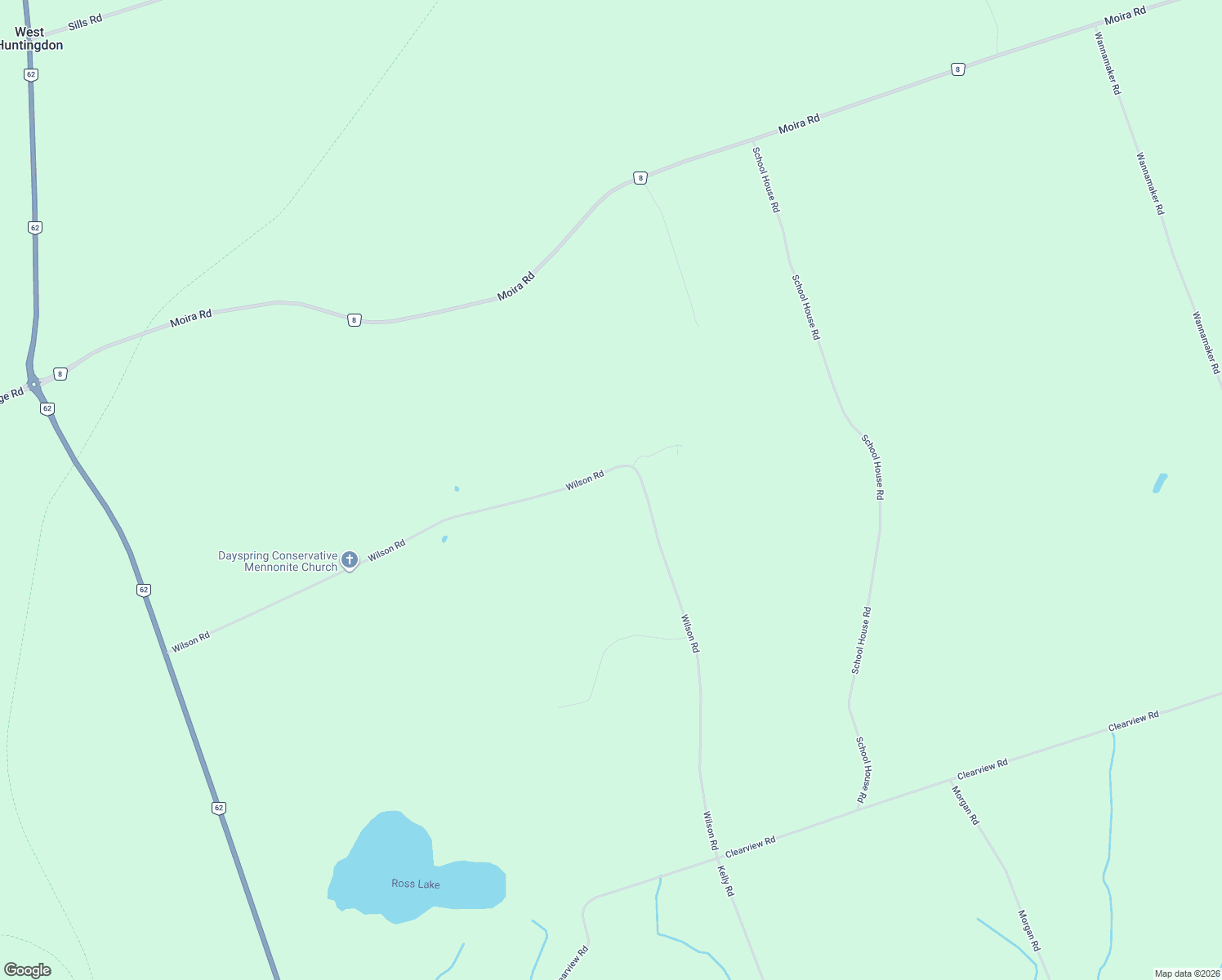 map of restaurants, bars, coffee shops, grocery stores, and more near 398 Wilson Road in Yarker