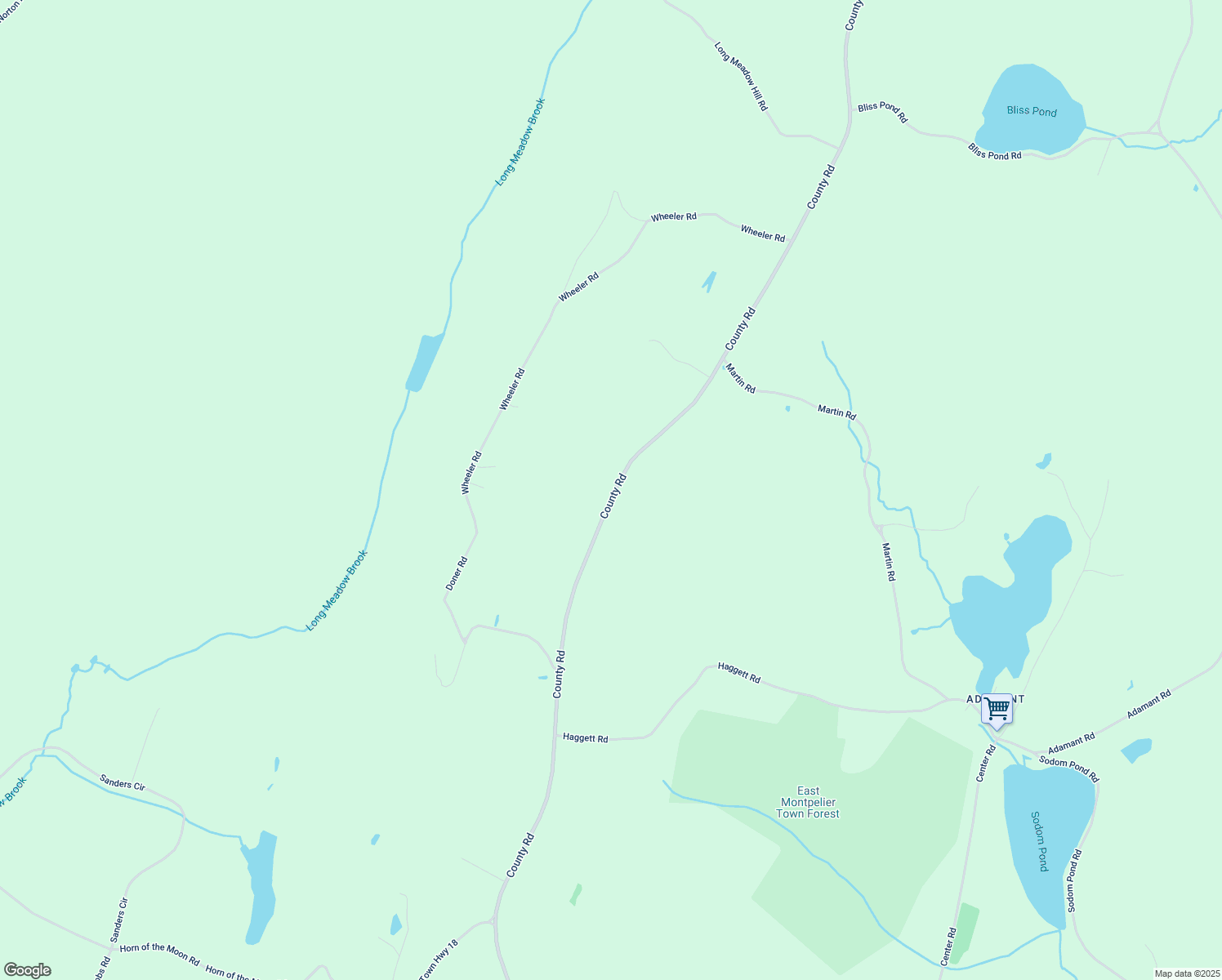 map of restaurants, bars, coffee shops, grocery stores, and more near 7009 County Road in Calais