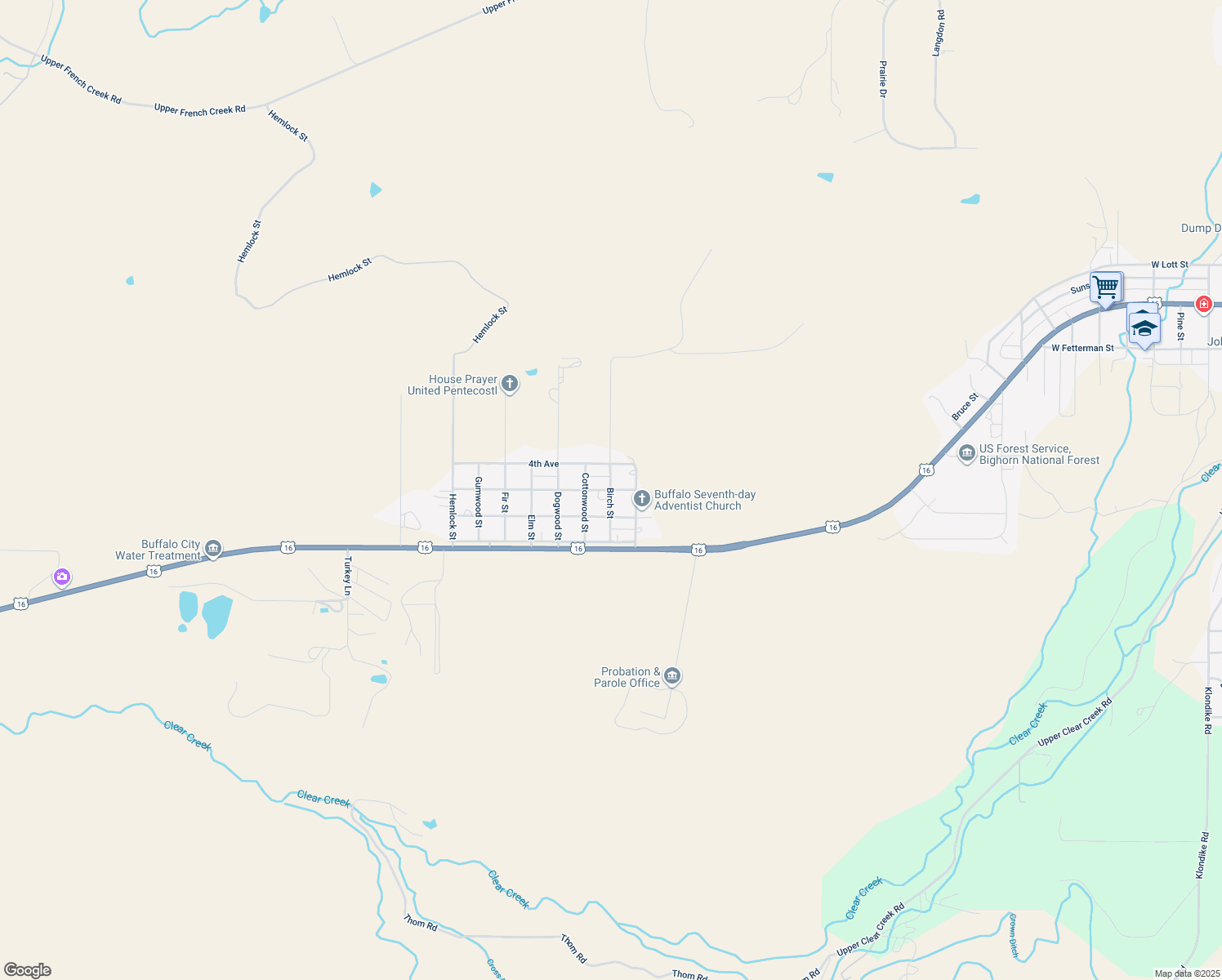 map of restaurants, bars, coffee shops, grocery stores, and more near 2498 3rd Ave W in Buffalo