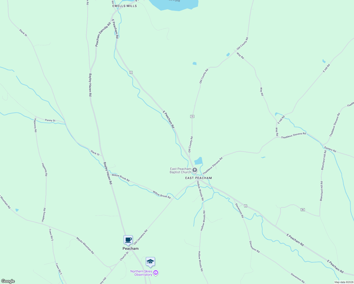 map of restaurants, bars, coffee shops, grocery stores, and more near 1272 East Peacham Road in Barnet