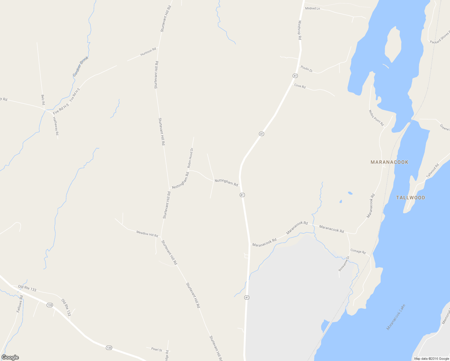 map of restaurants, bars, coffee shops, grocery stores, and more near 105 Nottingham Road in Winthrop