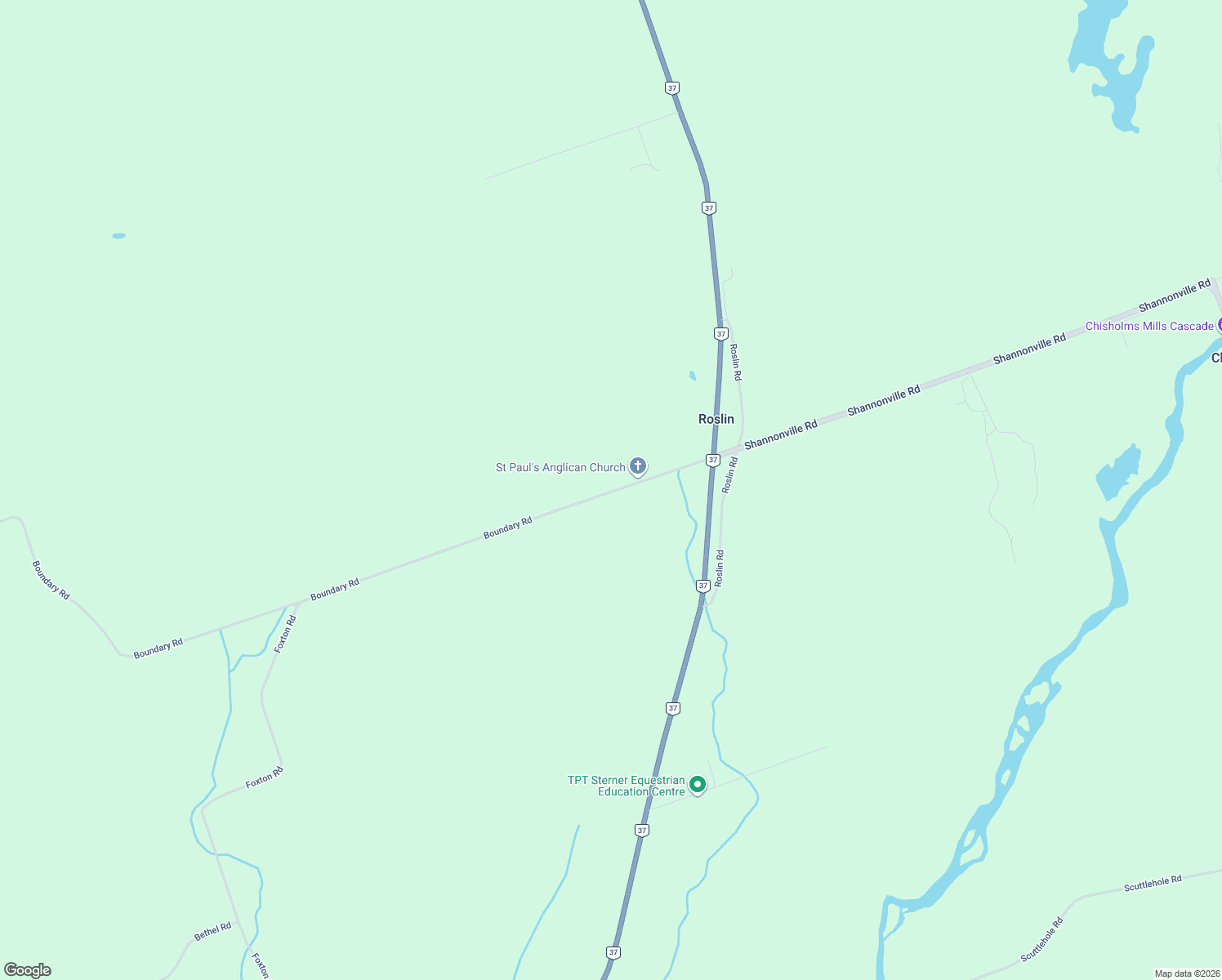 map of restaurants, bars, coffee shops, grocery stores, and more near 95 Boundary Road in Belleville