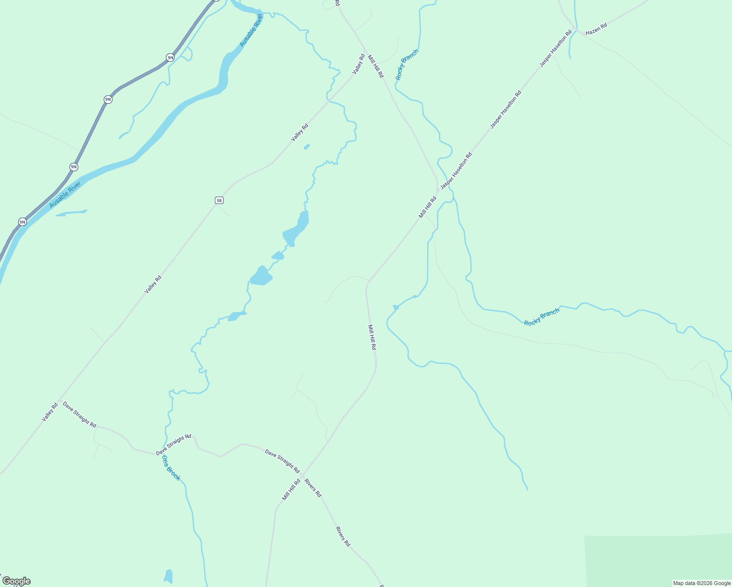 map of restaurants, bars, coffee shops, grocery stores, and more near Mill Hill Road in Jay
