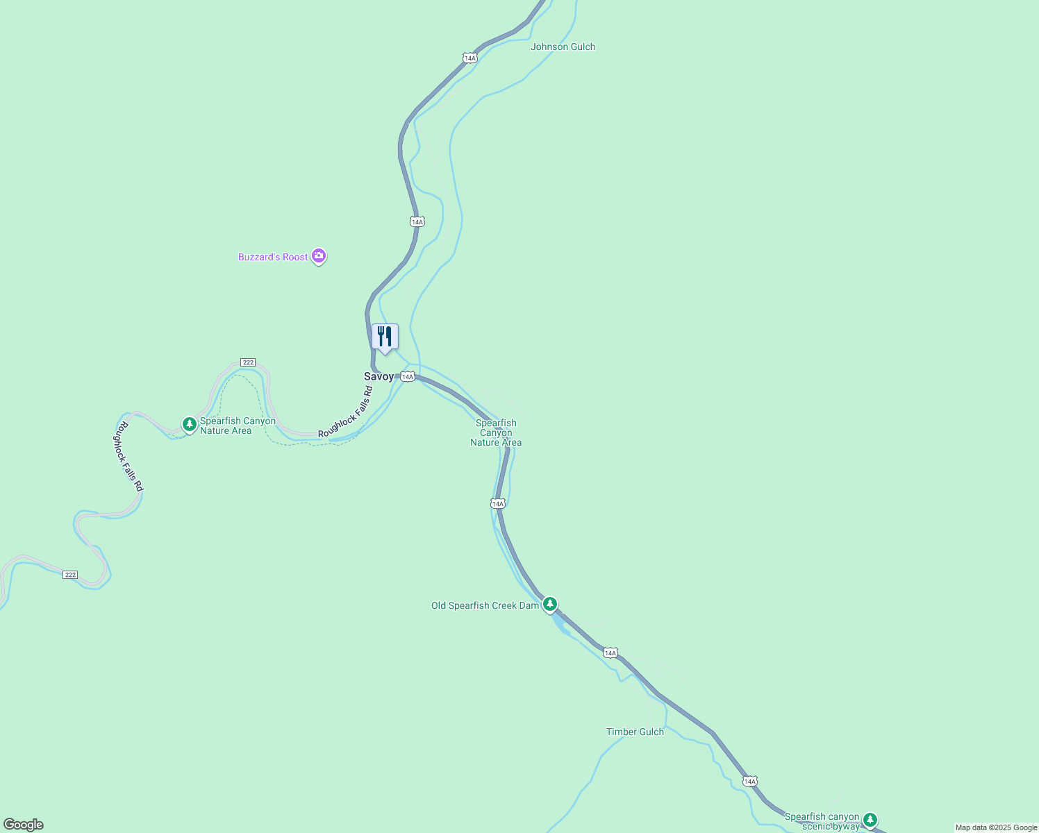 map of restaurants, bars, coffee shops, grocery stores, and more near 10636 Wildlife Lane in Lead