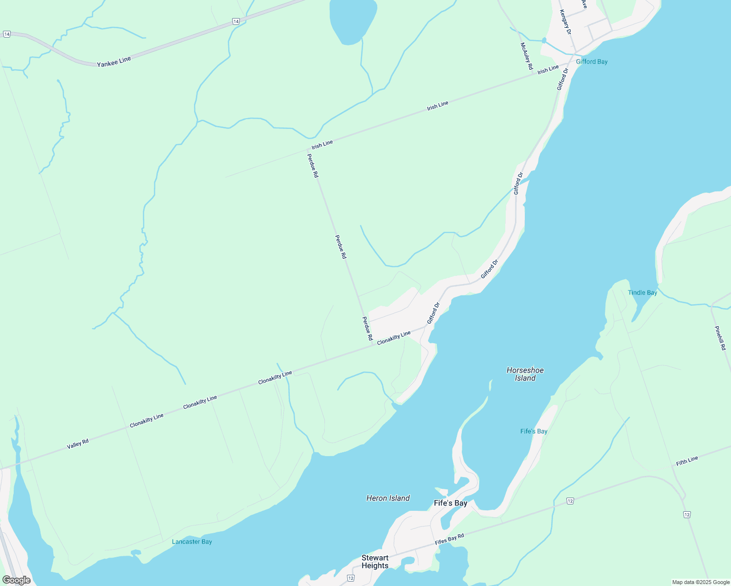 map of restaurants, bars, coffee shops, grocery stores, and more near 307 McClennan Drive in Ennismore