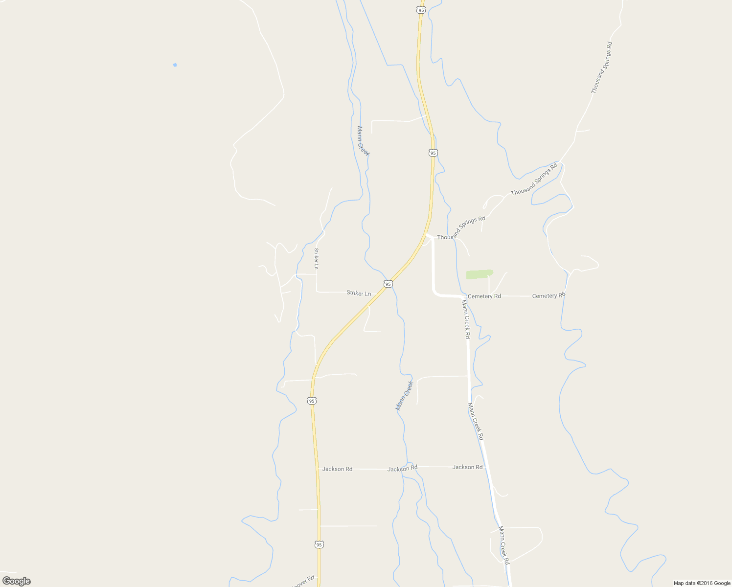 map of restaurants, bars, coffee shops, grocery stores, and more near Striker Lane in Weiser